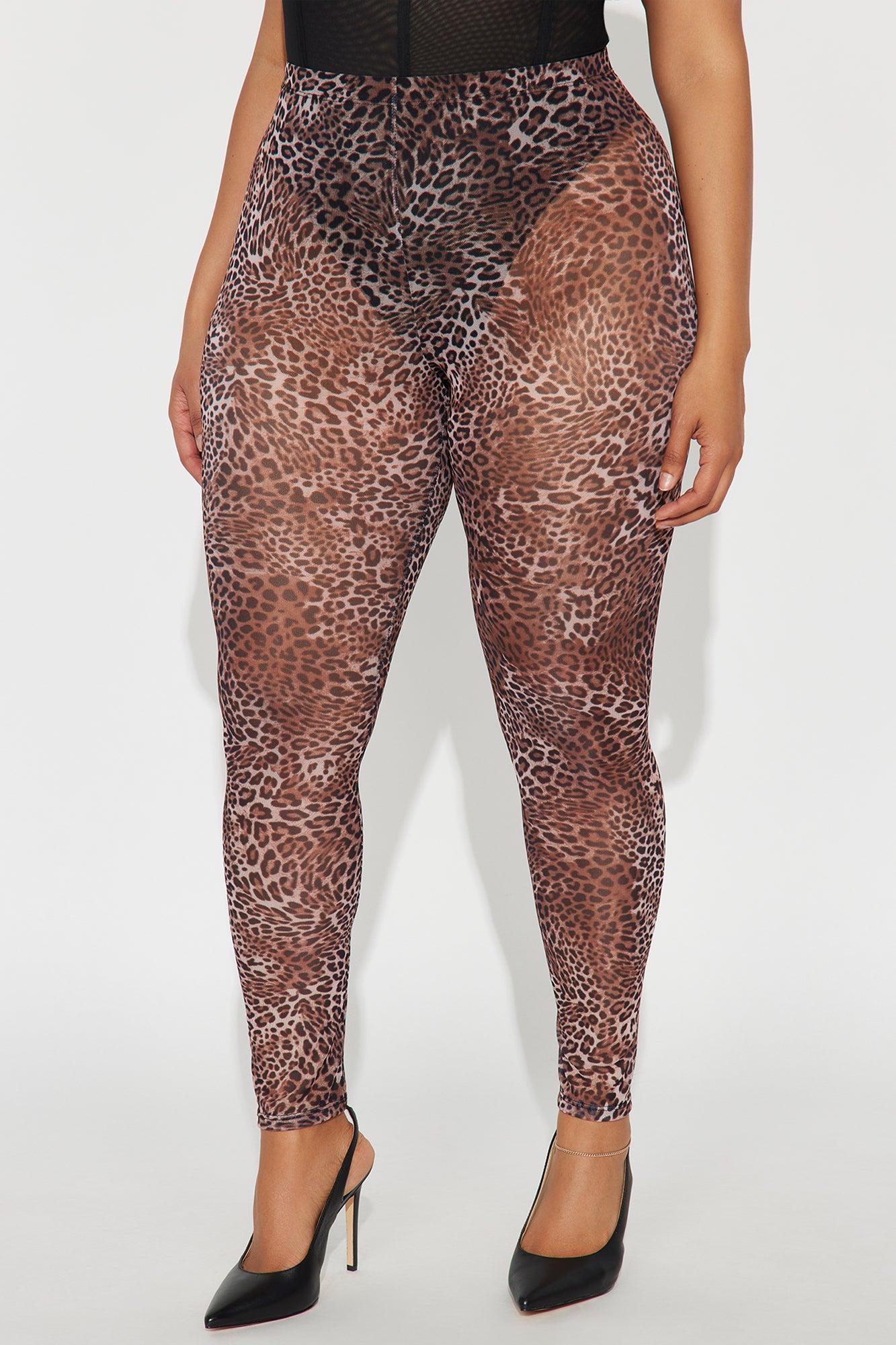 Amara Mesh Leopard Legging - Leopard Female Product Image