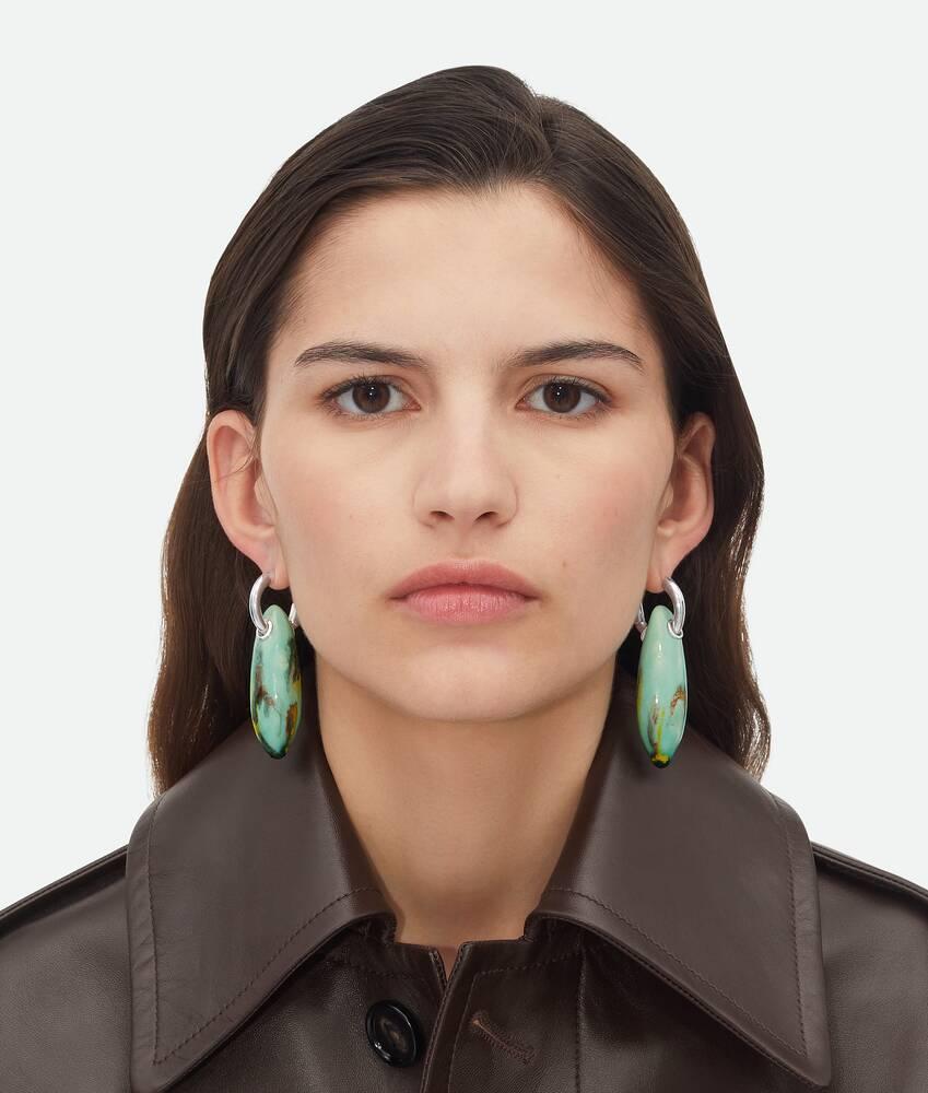 Women's Ellipse Large Ceramic Earrings in Multicolor Product Image