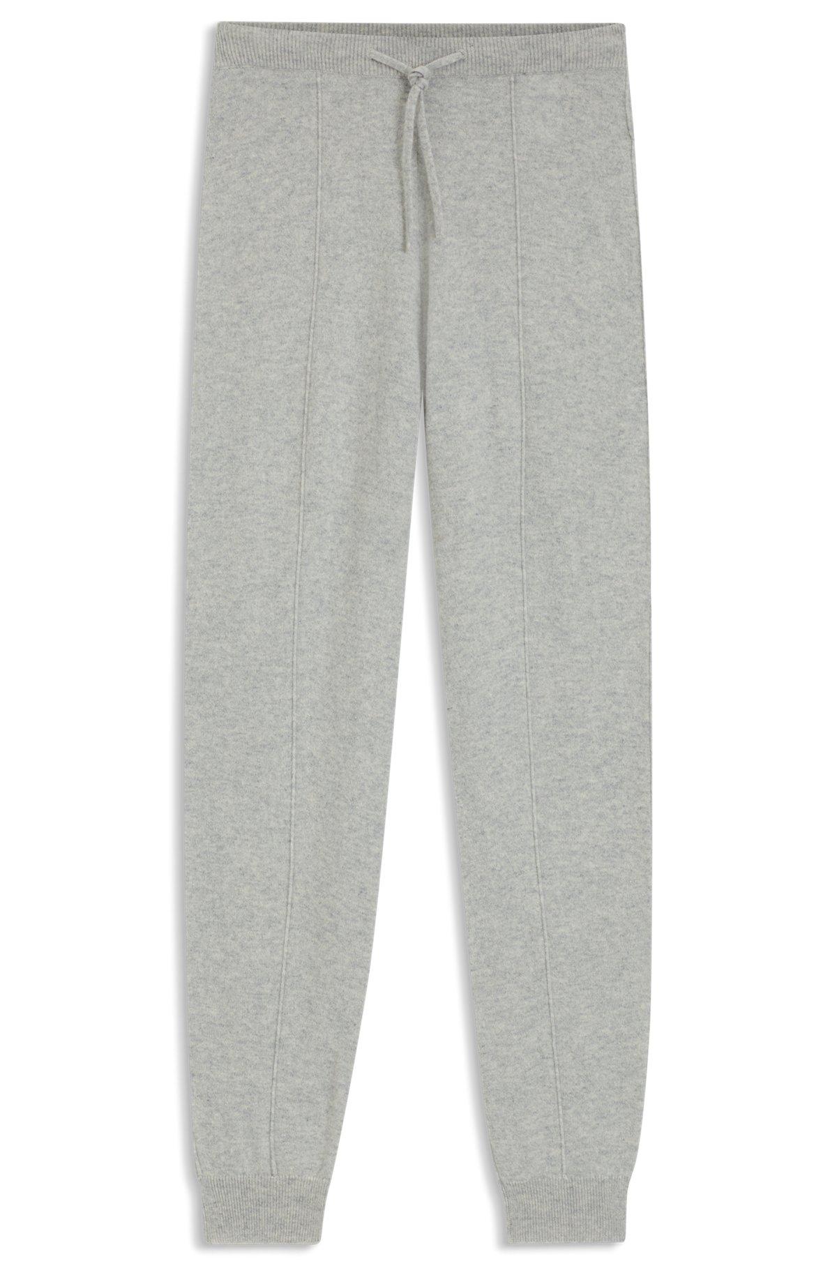 Tapered-fit track pants in cashmere Product Image