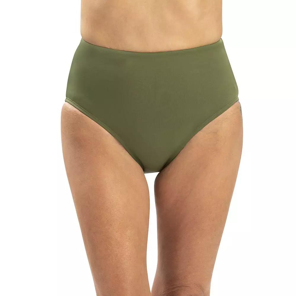 Women's Dolfin Solid High-Waisted Swim Bottoms,  Product Image