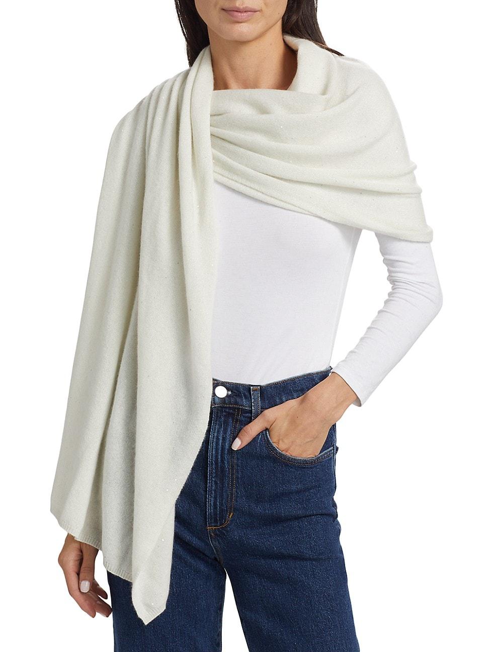 All-Over Sequin Cashmere Scarf Product Image