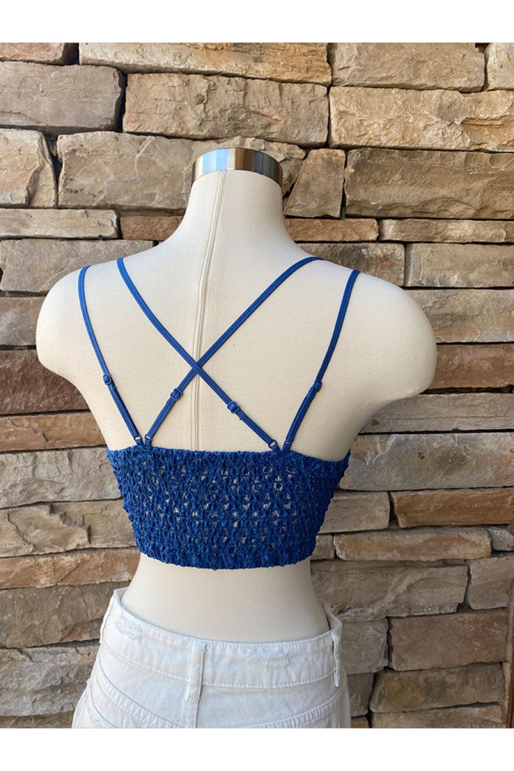 Adjustable Strap Crochet Lace Bralette Product Image