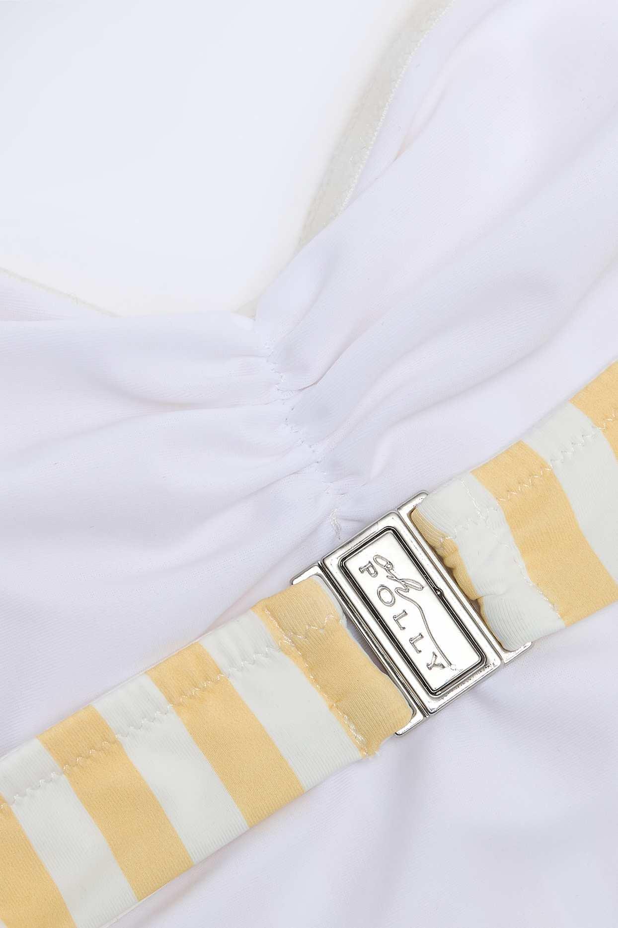 Cut-Out Halterneck Swimsuit in Lemon Product Image