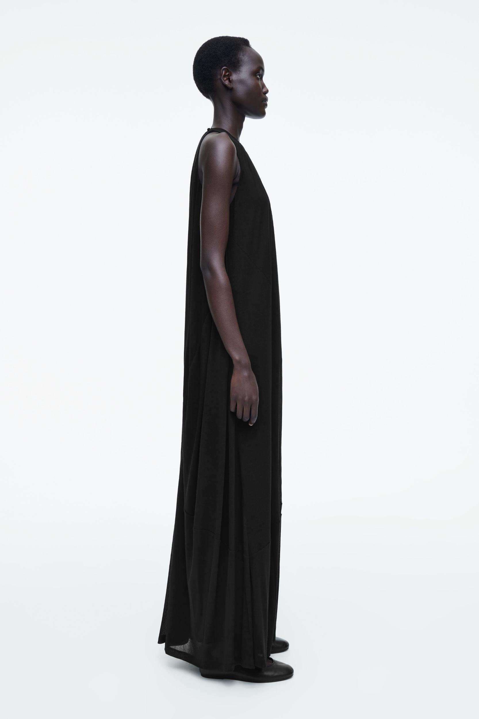 GATHERED HALTERNECK MAXI DRESS Product Image