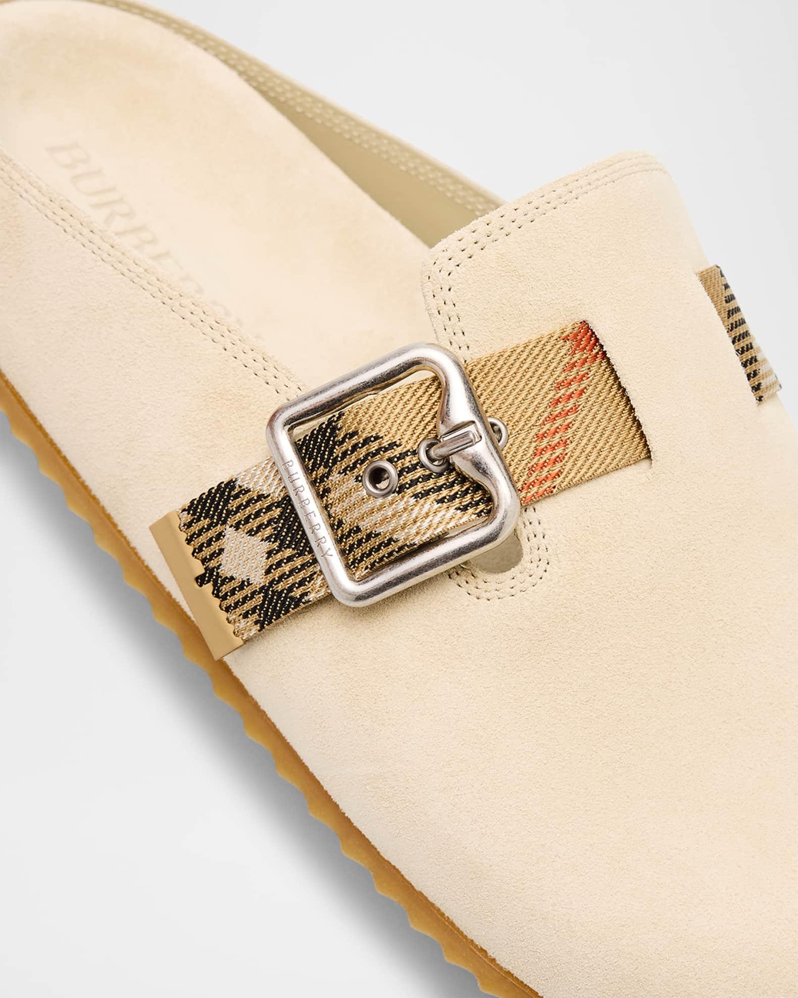 Urchin Suede Check Buckle Clogs Product Image