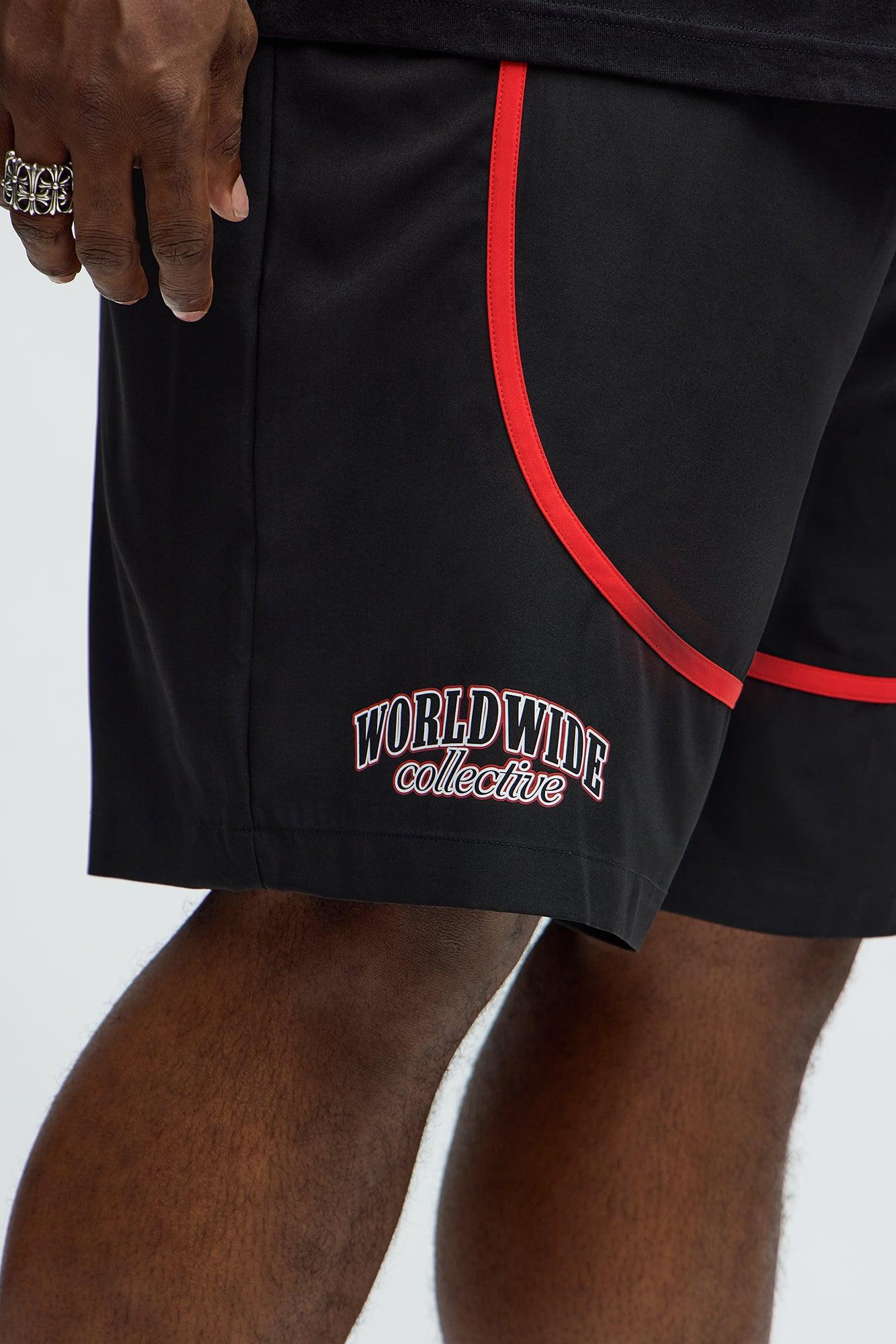 Relaxed 83 Contrast Binding Shorts - Black Male Product Image