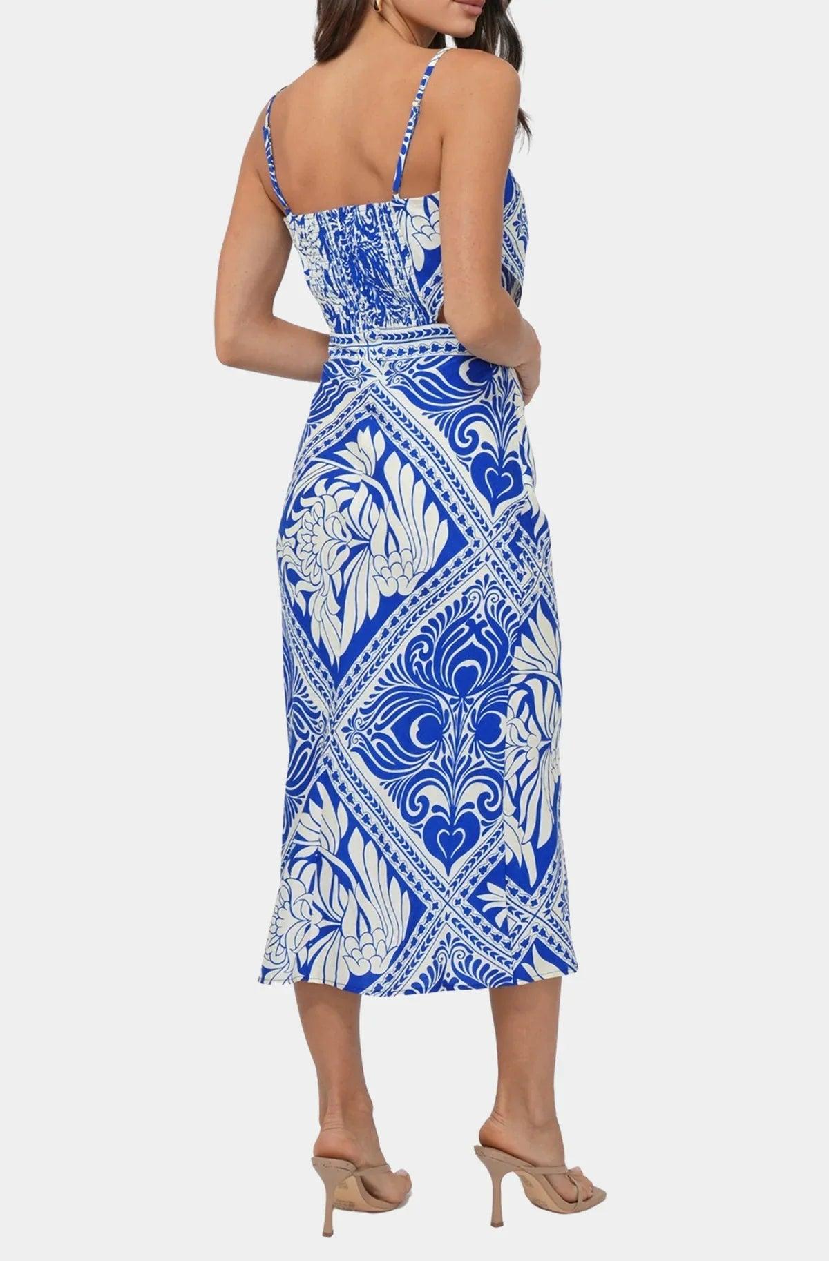Corilyn Cut Out Scarf Top Midi Dress Product Image
