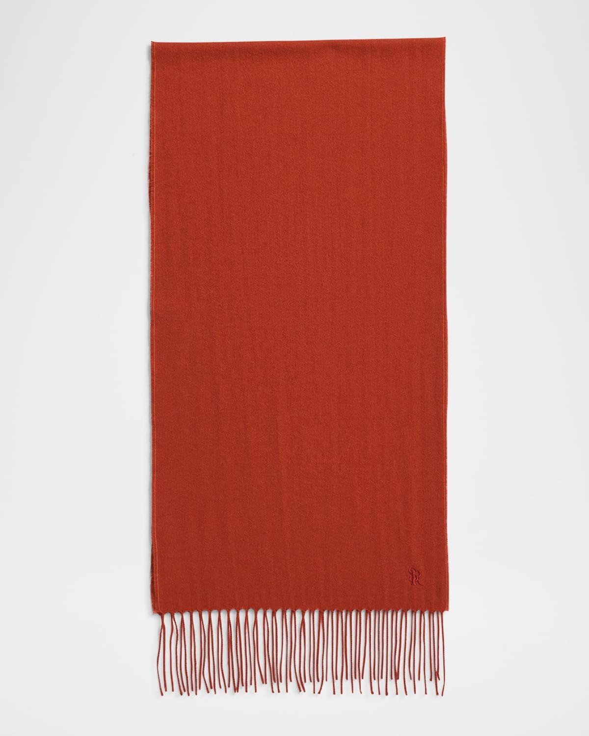 Mens Cashmere Embroidered Monogram Scarf Product Image