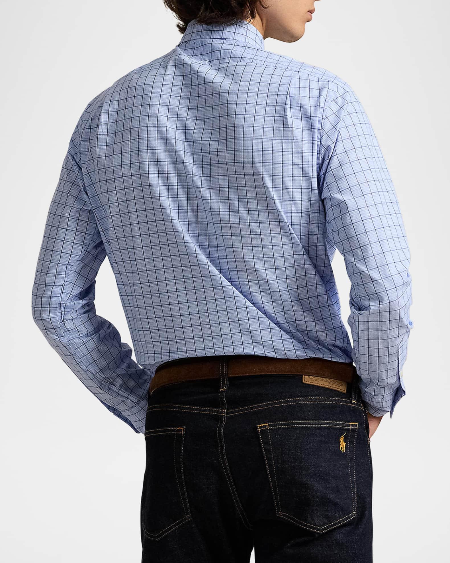Mens Classic Fit Checked Poplin Shirt Product Image