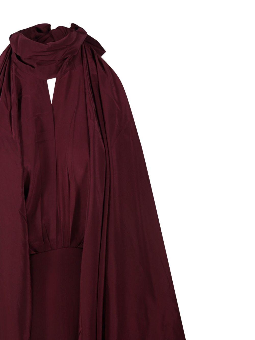 high-neck cape midi dress Product Image