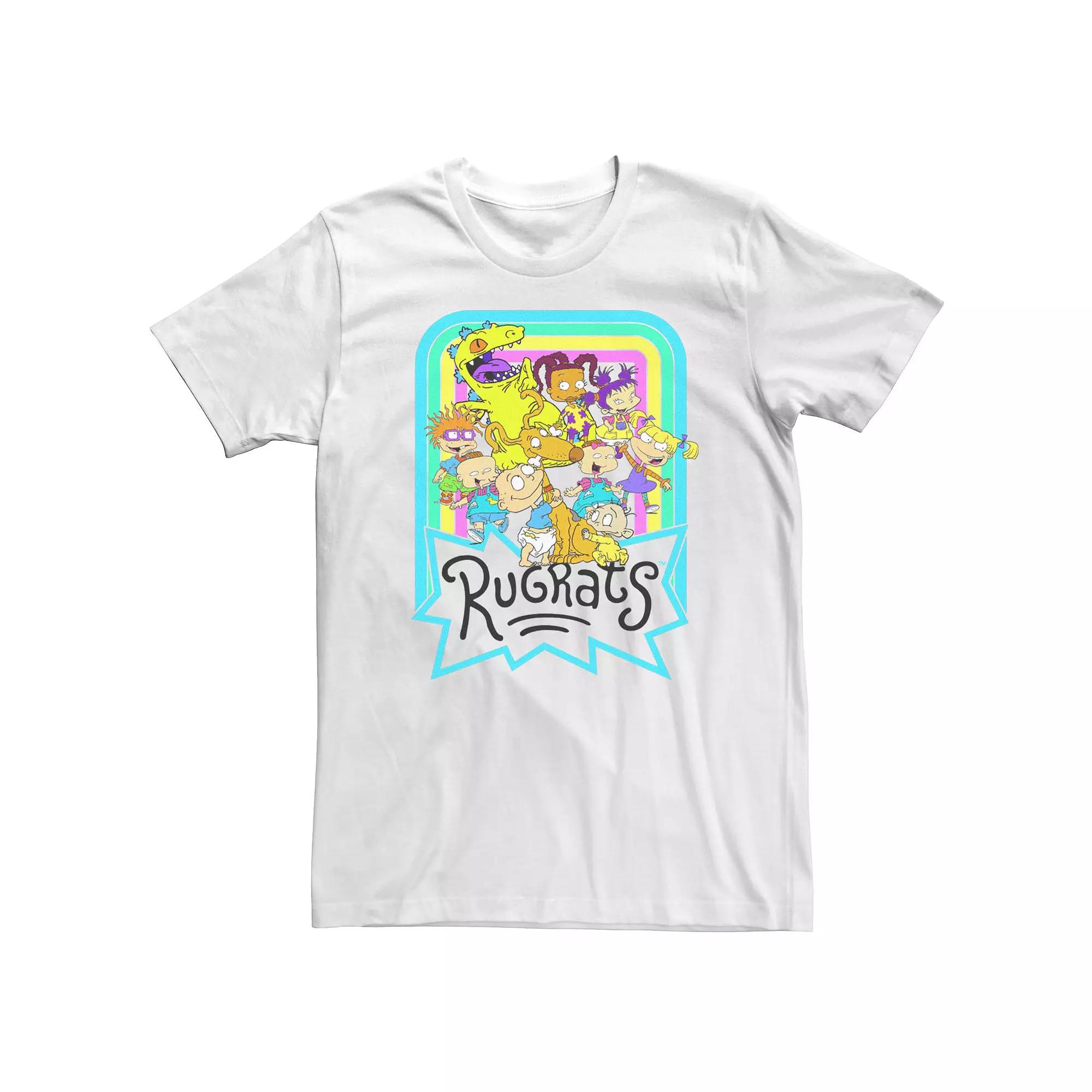 Men's Rugrats Neon Rainbow Group Tee,  Product Image