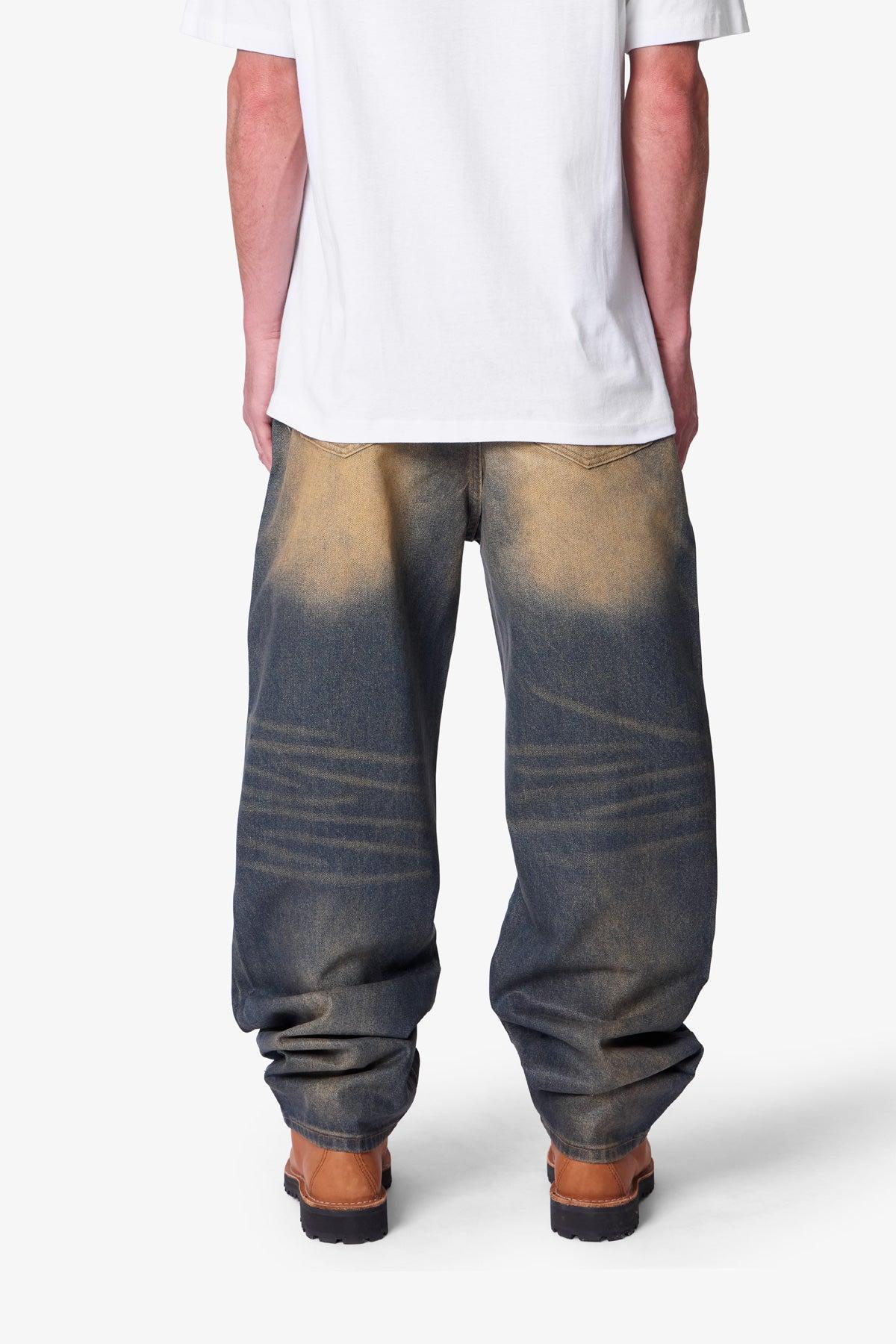 Ultra Baggy High Low Denim - Medium Blue Product Image