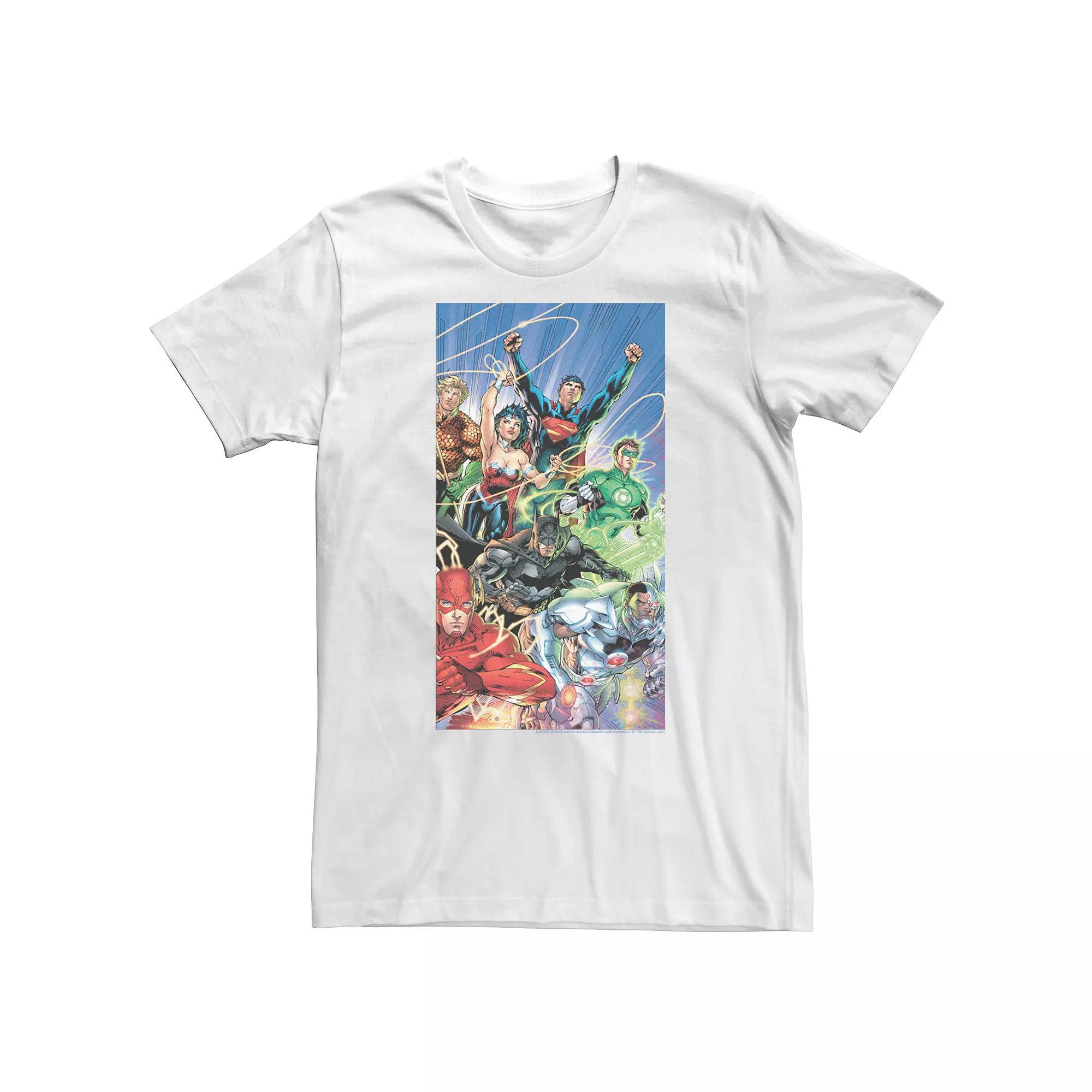 Big & Tall DC Comics Justice League A League Fandom Poster Tee, Men's,  Product Image
