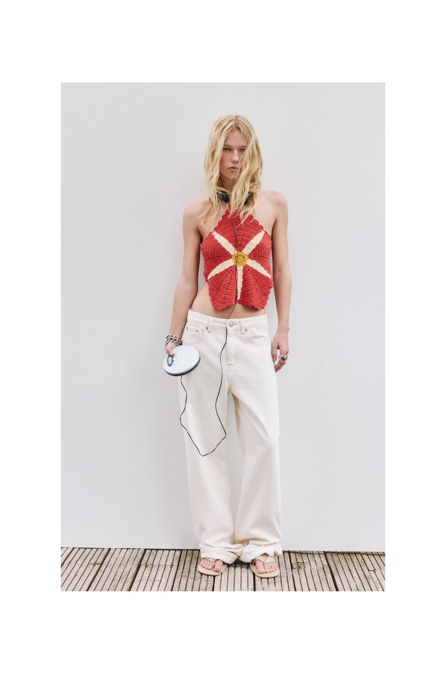 Floral crochet top Product Image