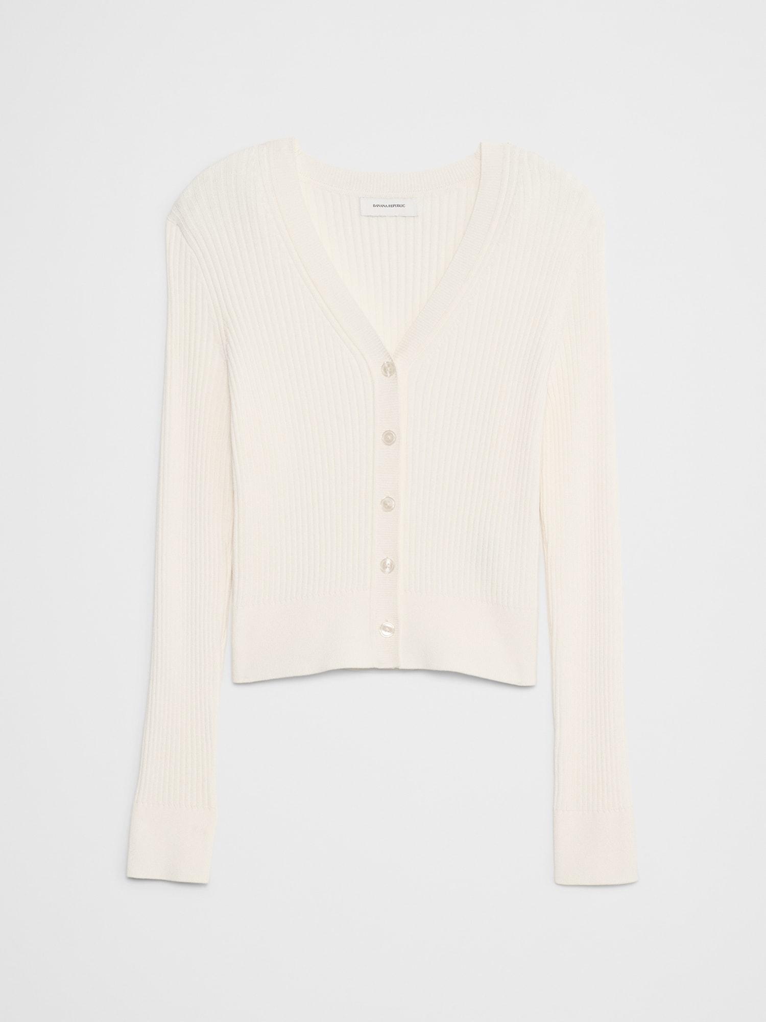 Ribbed Cardigan Sweater Product Image