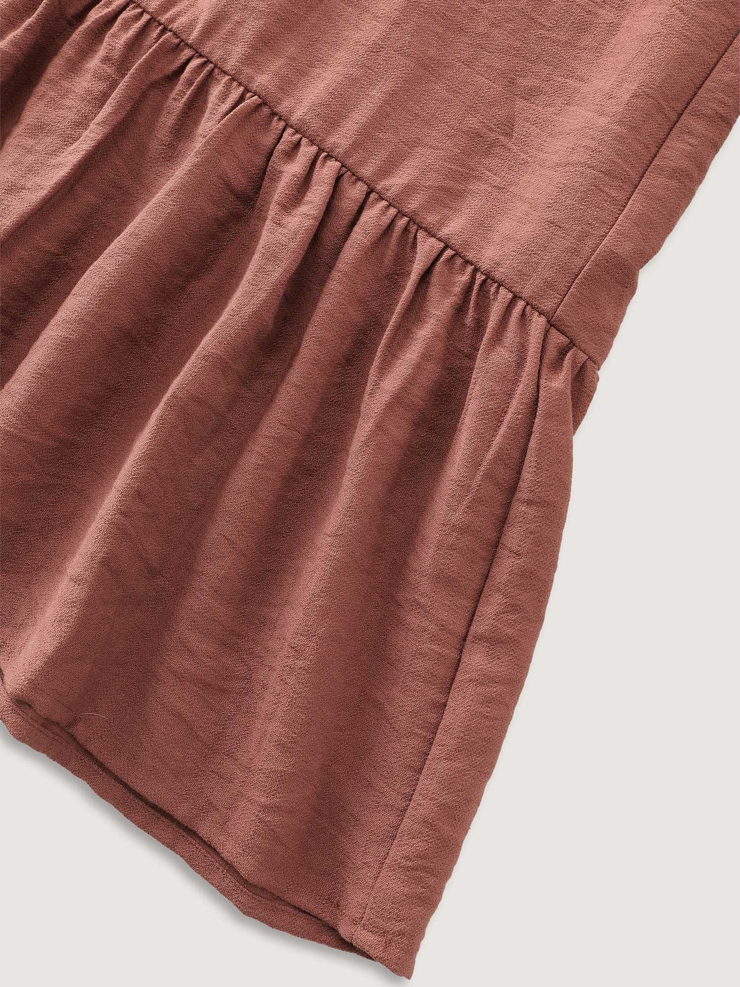 Ruffled Hem Plain Flowy Pants Female Product Image