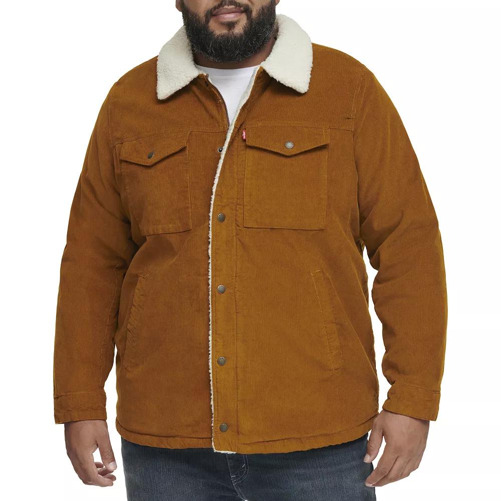 Big & Tall Levi's® Classic Corduroy Sherpa-Lined Trucker Jacket, Men's,  Product Image