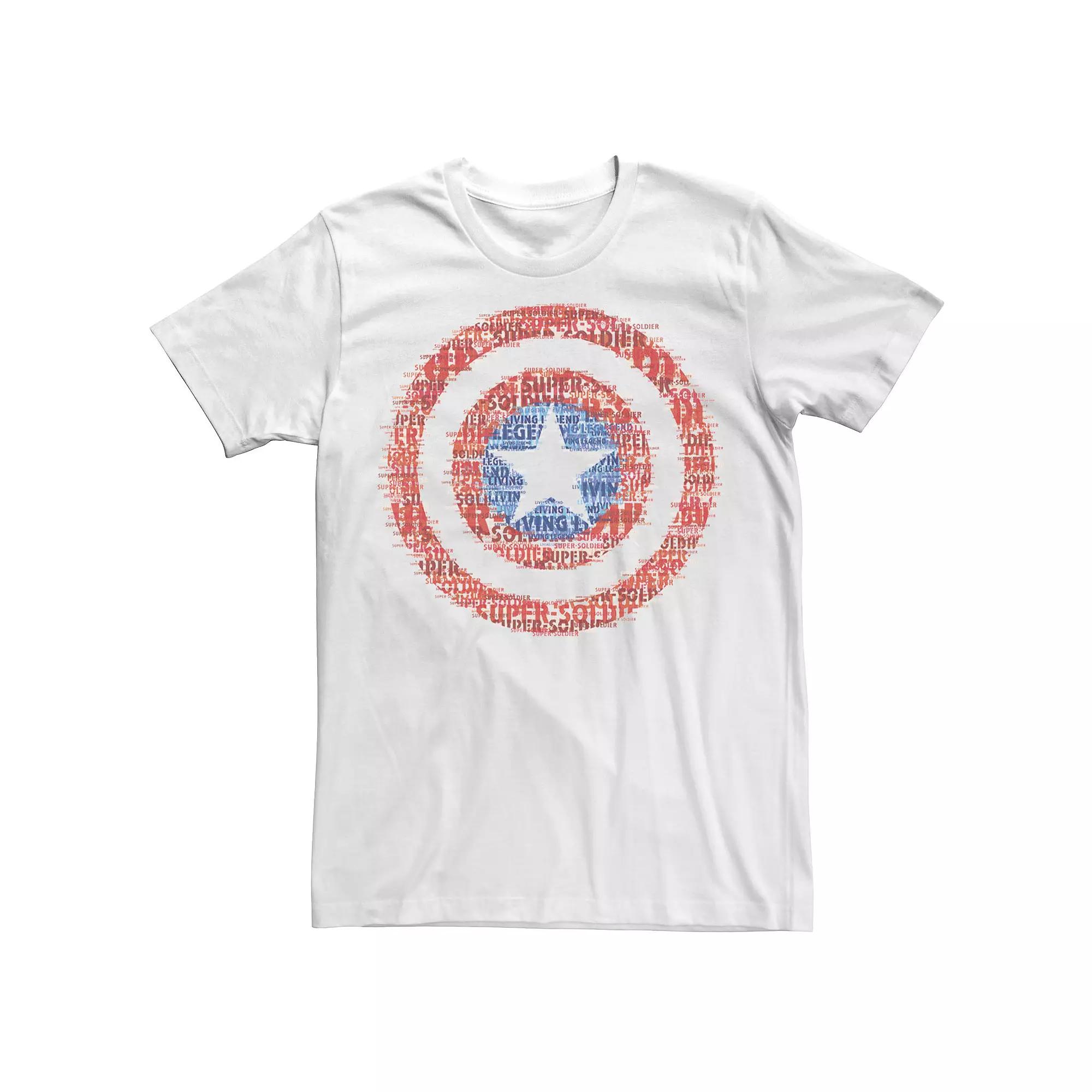 Men's Marvel Captain America Glitched Shield Tee,  Product Image