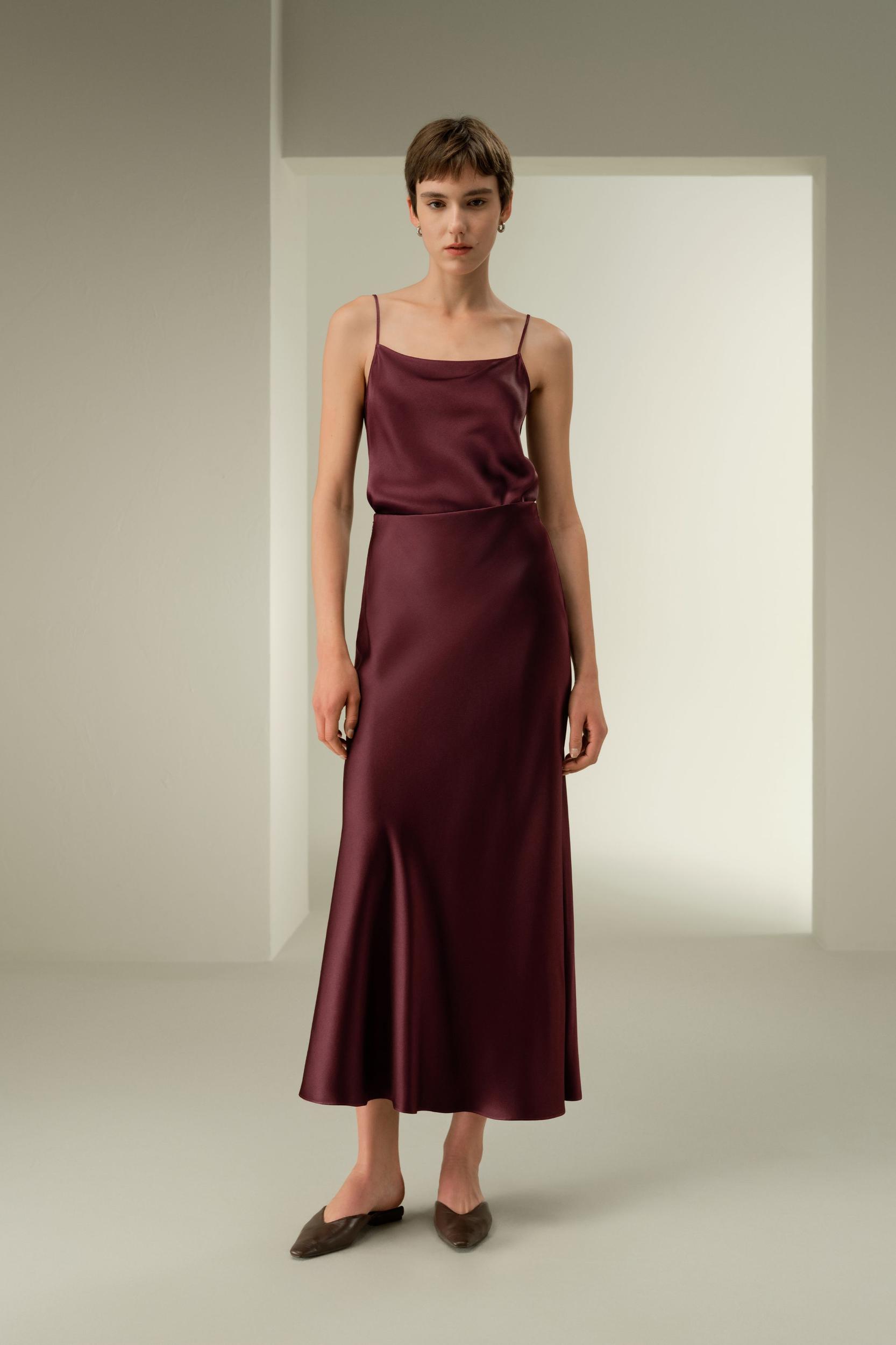 LILYSILK Silk Skirt - Women - Artichoke Mulberry Silk - Eco-Friendly Ankle-Length Skirt 6 Product Image