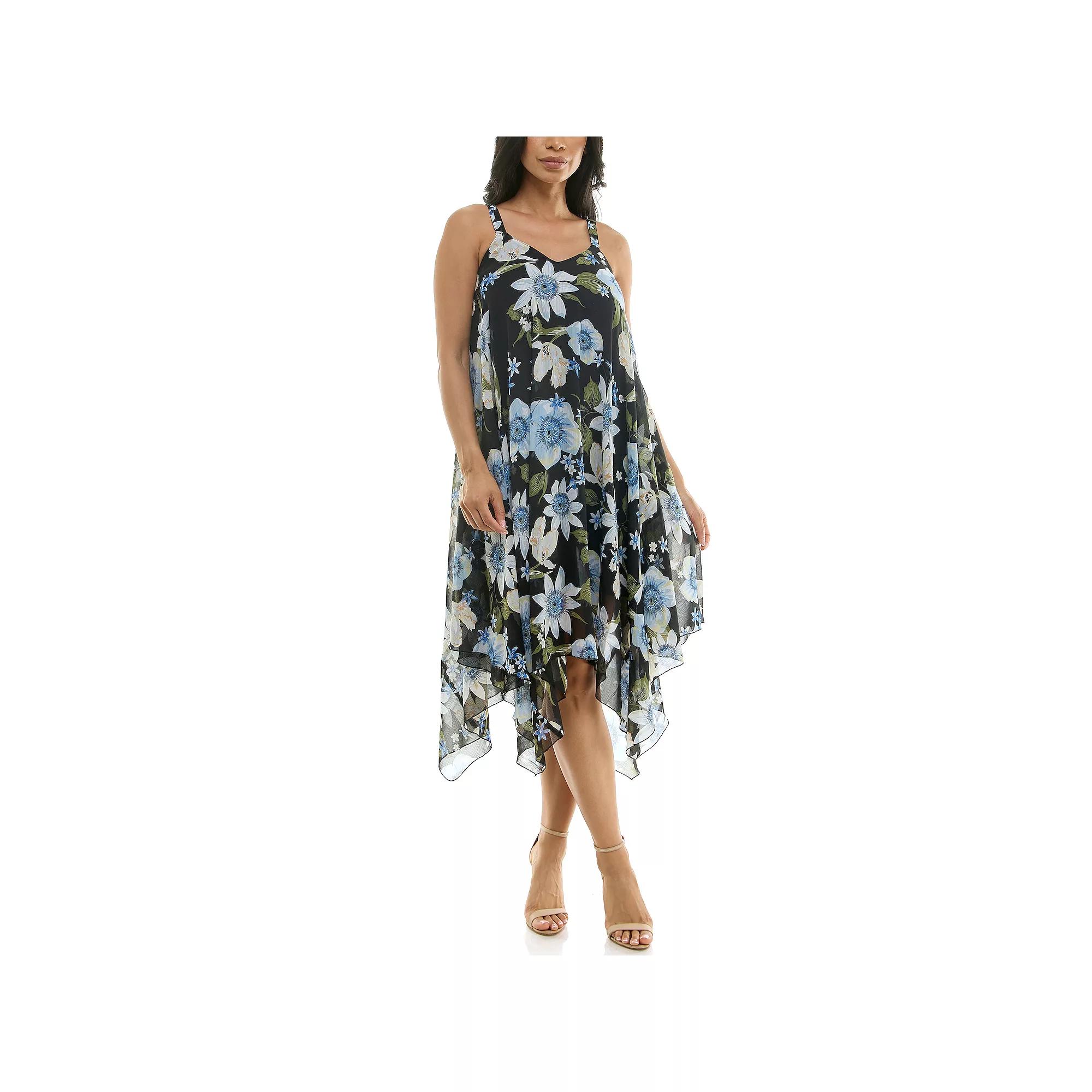 Women's Nina Leonard Uneven Hem Dress,  Product Image