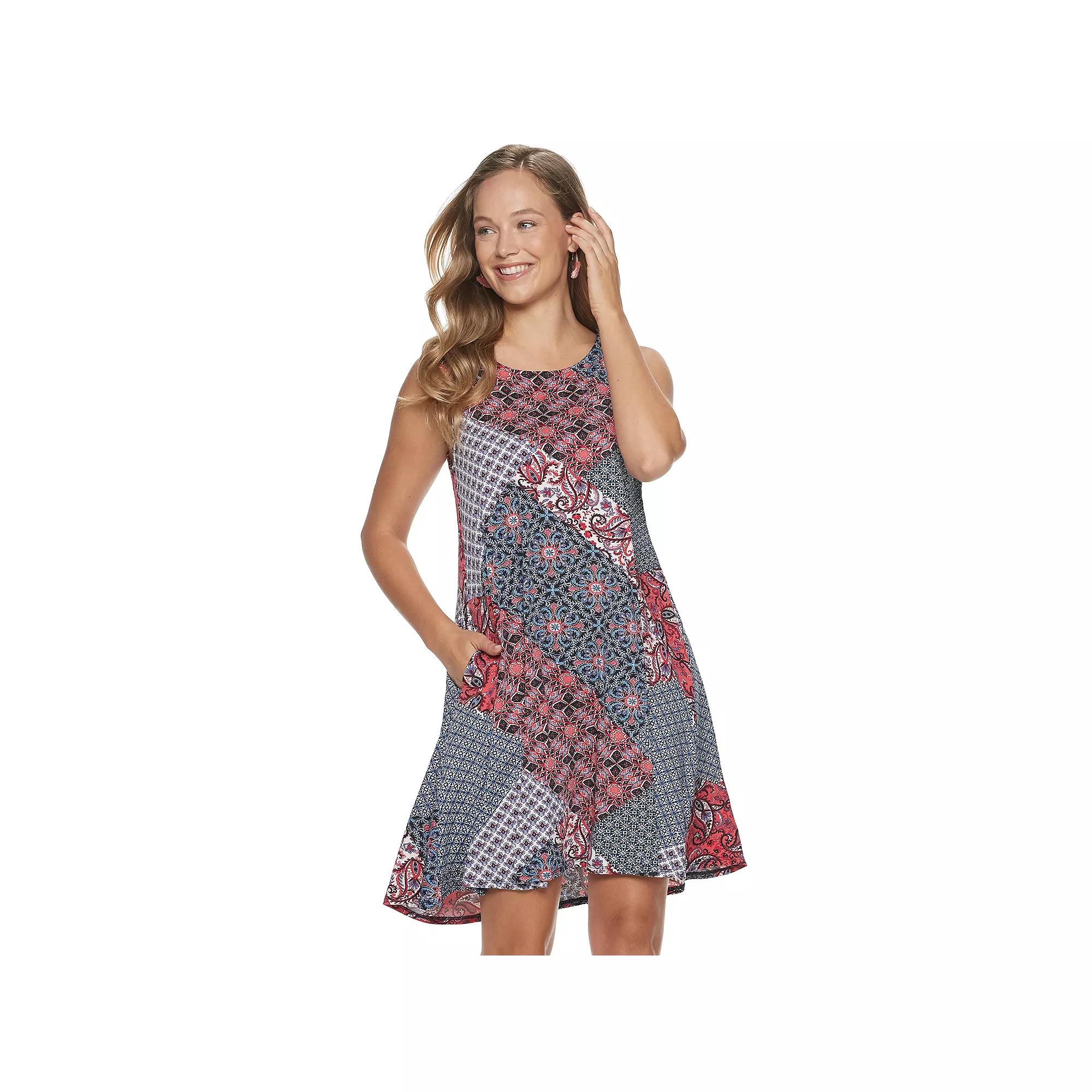 Women's Nina Leonard Floral Swing Dress,  Product Image