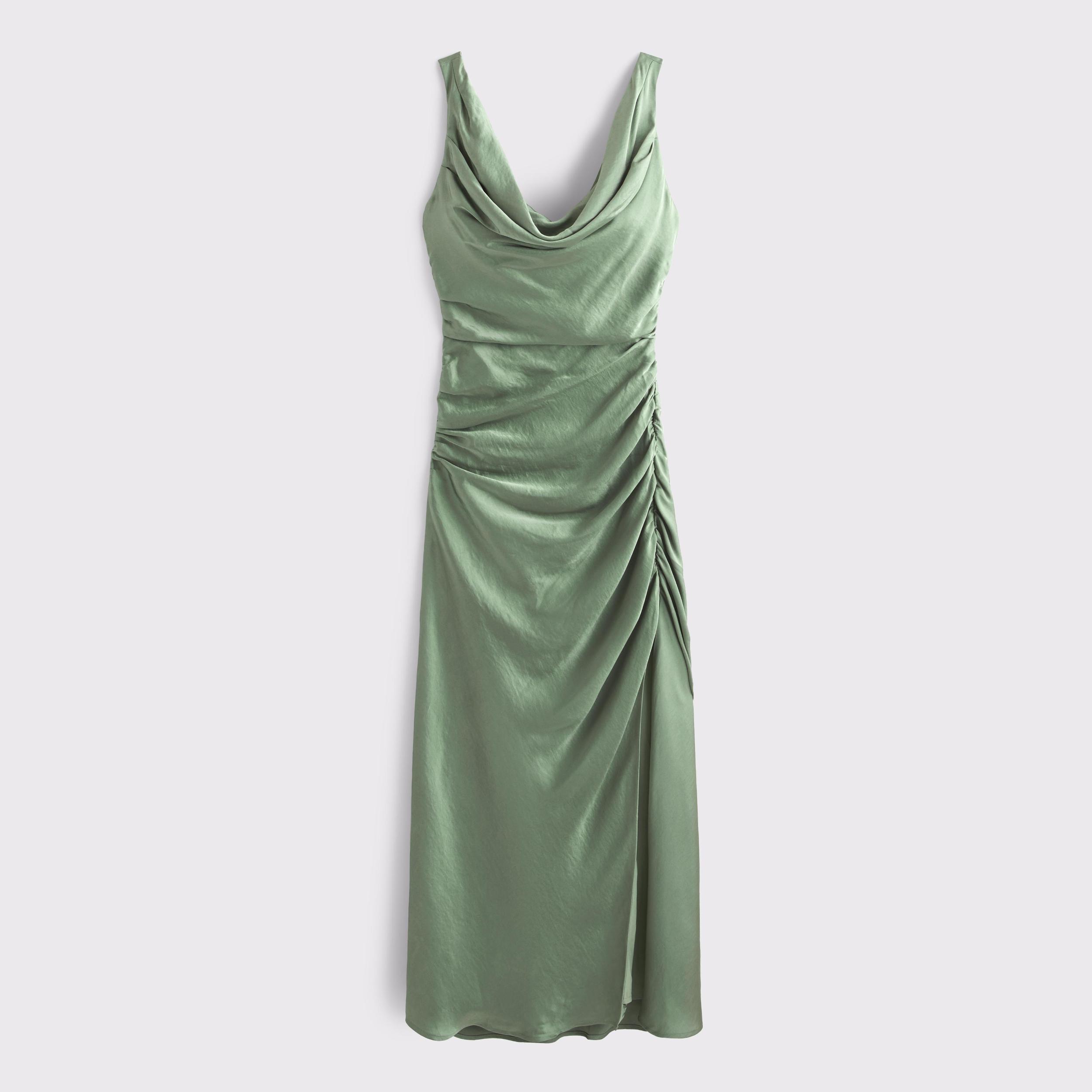 Cowl Neck Draped Maxi Dress Product Image