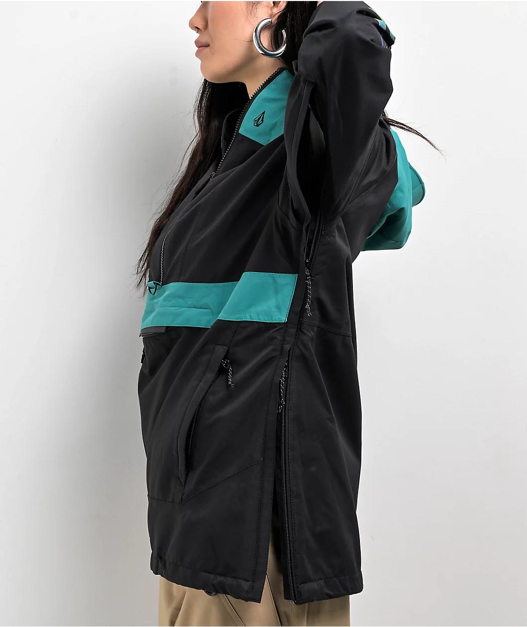 Volcom Ashfield Black & Blue 10K Anorak Snowboard Jacket Product Image