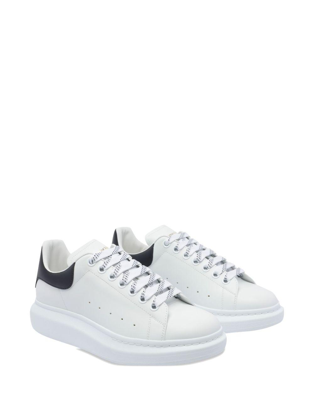 Oversized leather lace-up sneakers Product Image