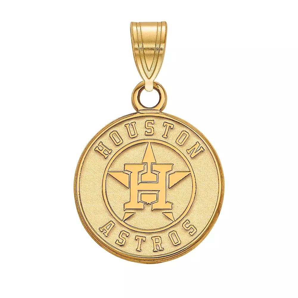 LogoArt Sterling Silver Houston Astros Pendant, Women's, Size: 18 mm, 14k Gold Plated Product Image