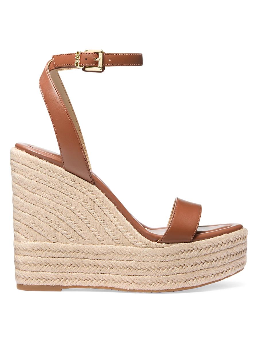Womens Leighton 125MM Leather Platform Wedge Sandals Product Image