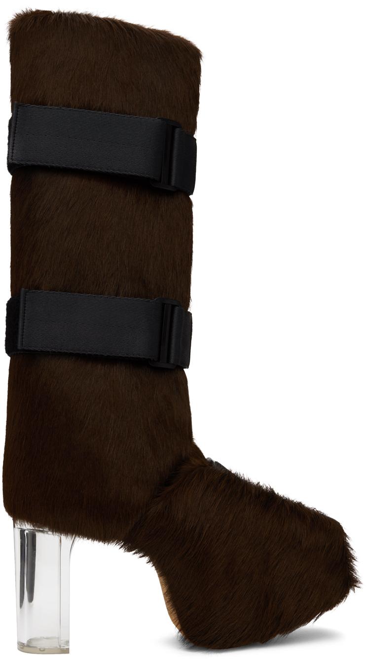 Brown Splint Platform Boots Product Image