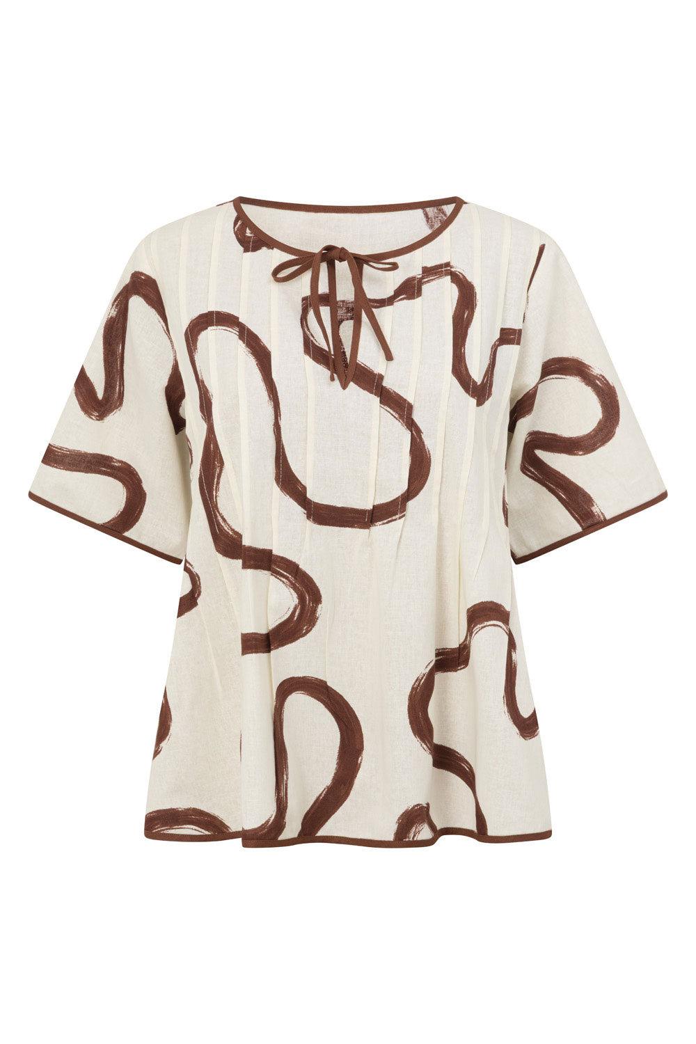 Rayne Top - Marbled Mocha Product Image