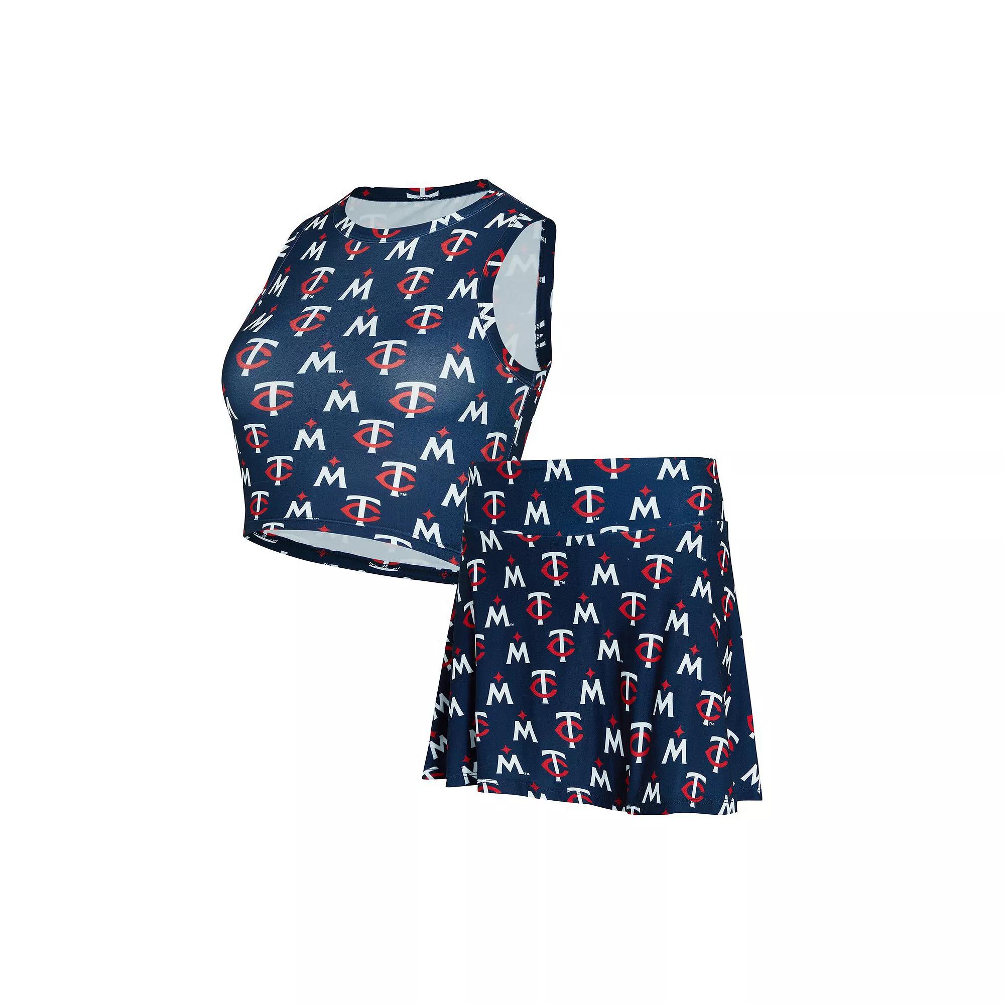 Women's Concepts Sport Navy Minnesota Twins Knit Tank Top & Skort Set,  Product Image