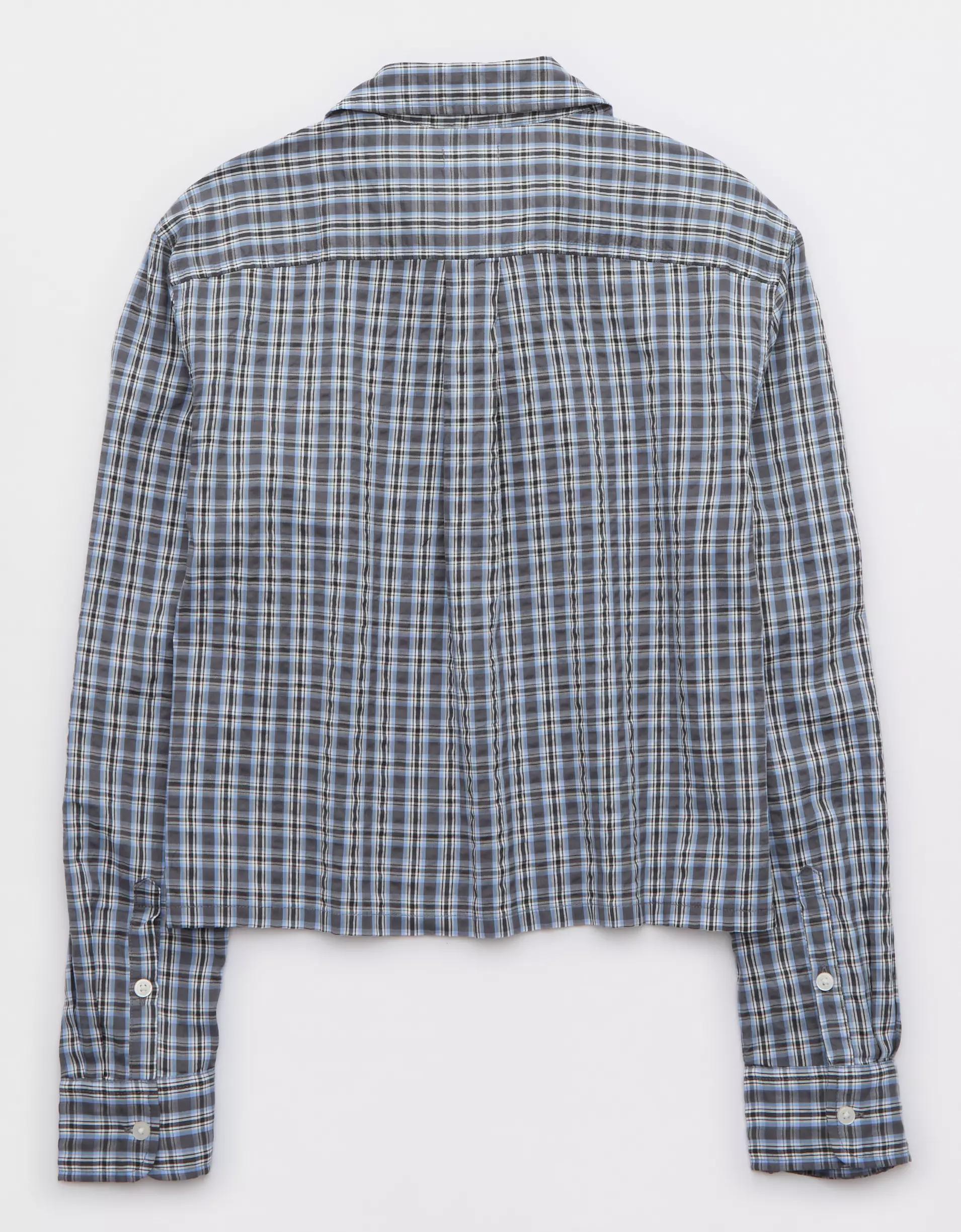Aerie Off-Duty Seersucker Pajama Shirt Product Image