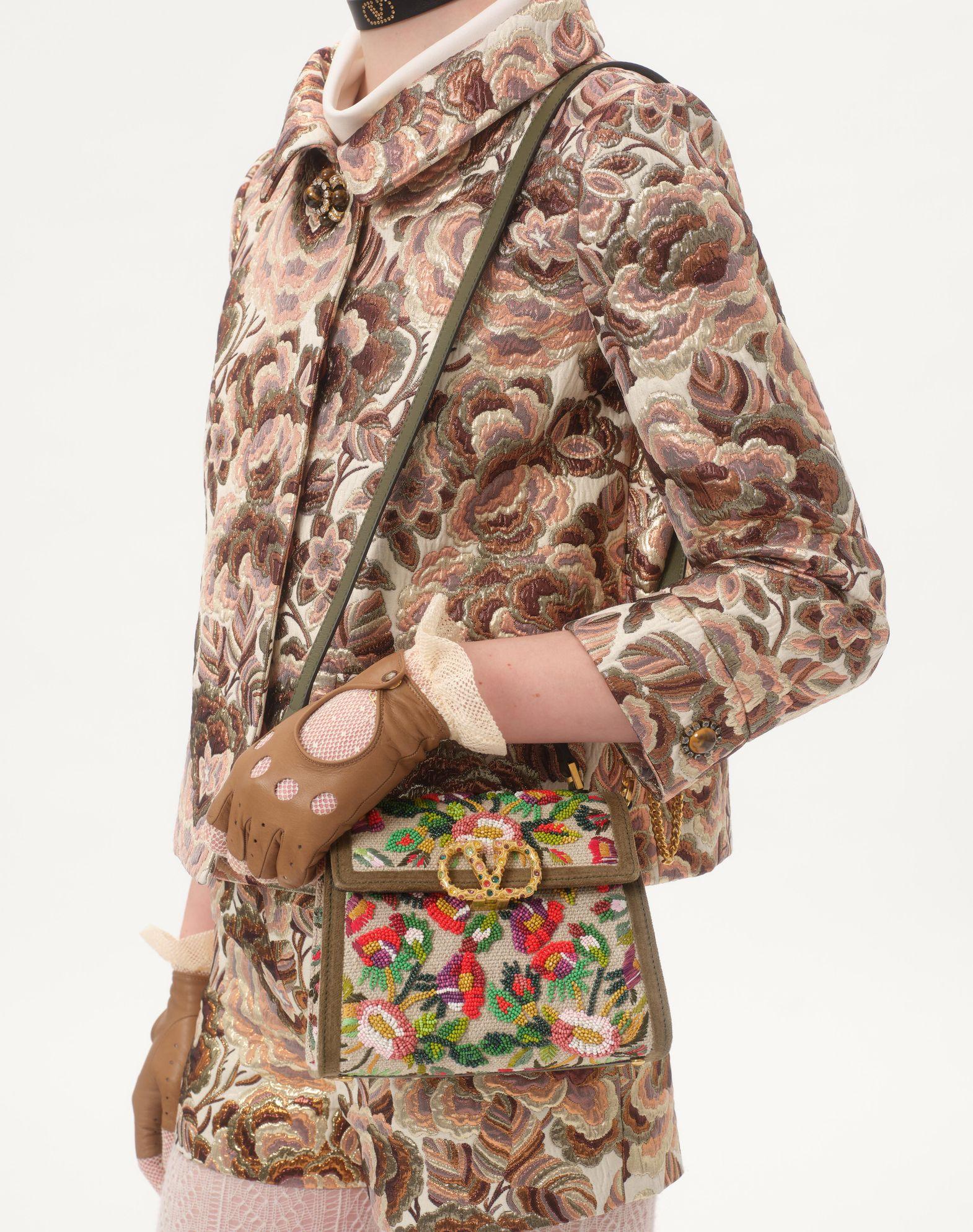 Valentino Garavani Vsling Mini Embroidered Handbag With Jewel Logo Product Image