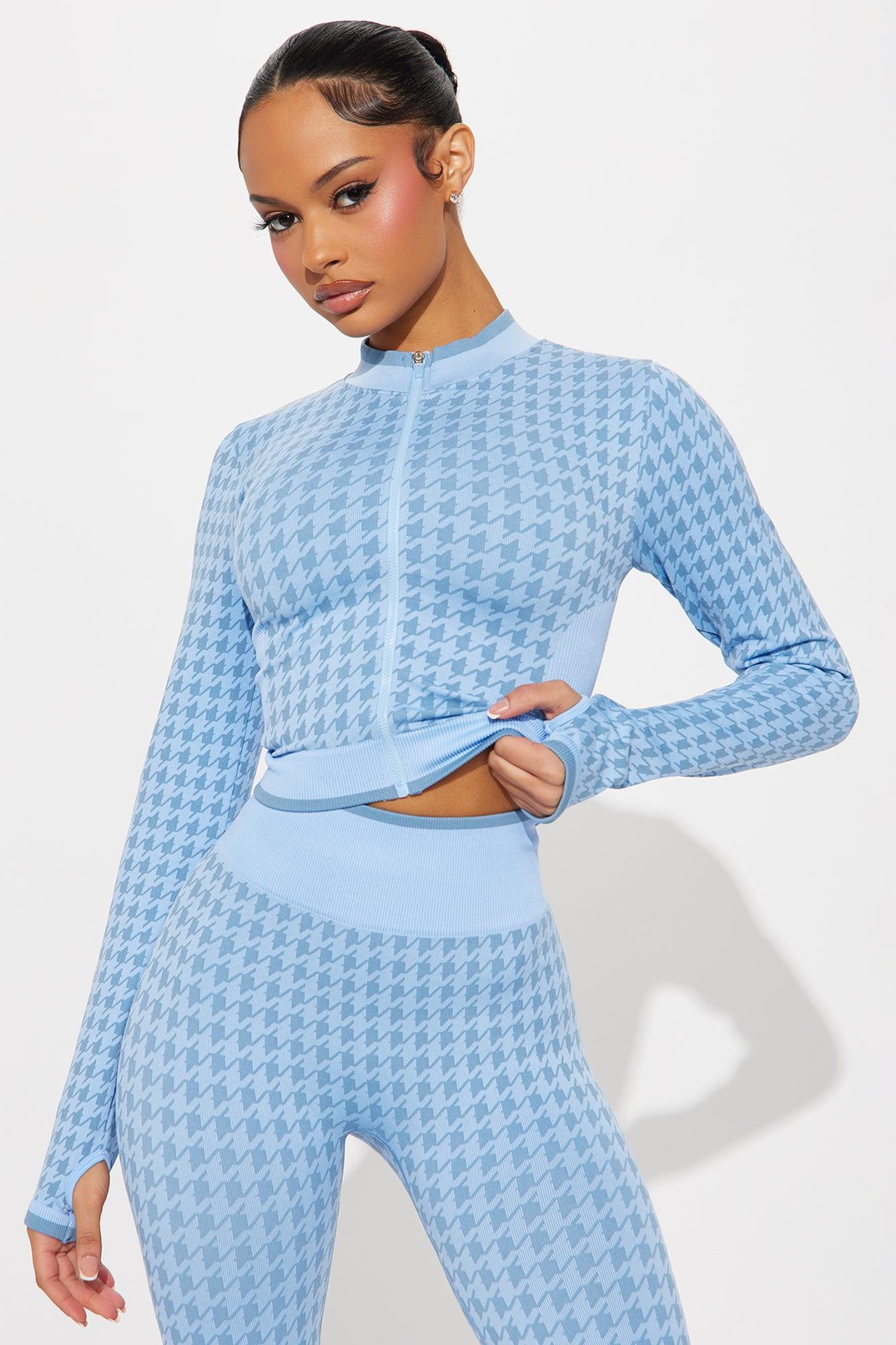 Malibu Tennis Club Seamless Active Set - Light Blue Product Image