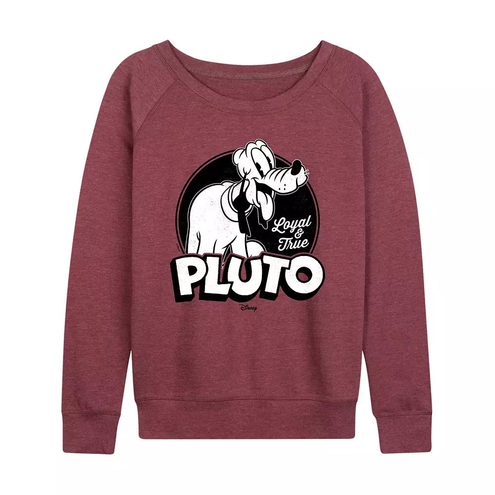 Disney's Pluto Women's Loyal & True Vintage French Terry Long Sleeve Tee,  Product Image
