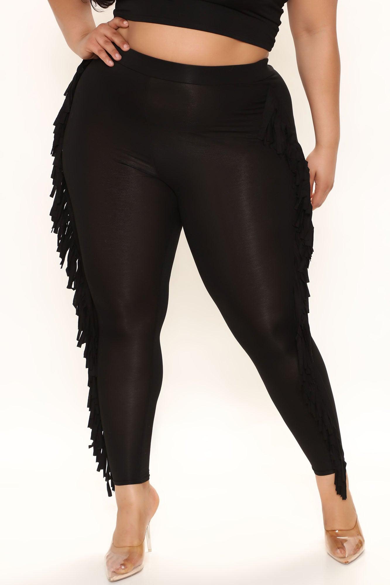 Shake It Like a Fringe Shaker Legging - Black Product Image