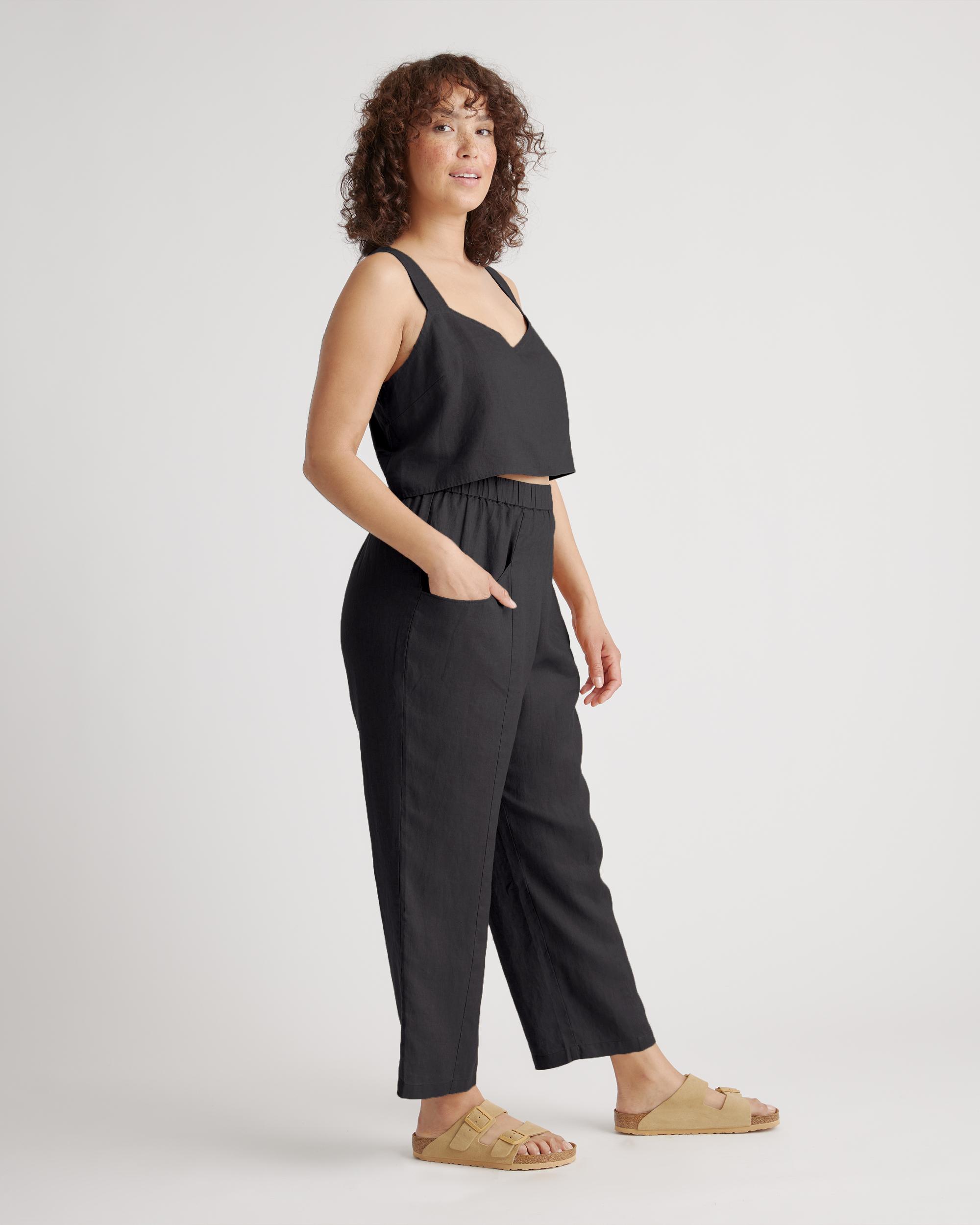 Quince | Women's 100% European Linen Tapered Ankle Pants Product Image
