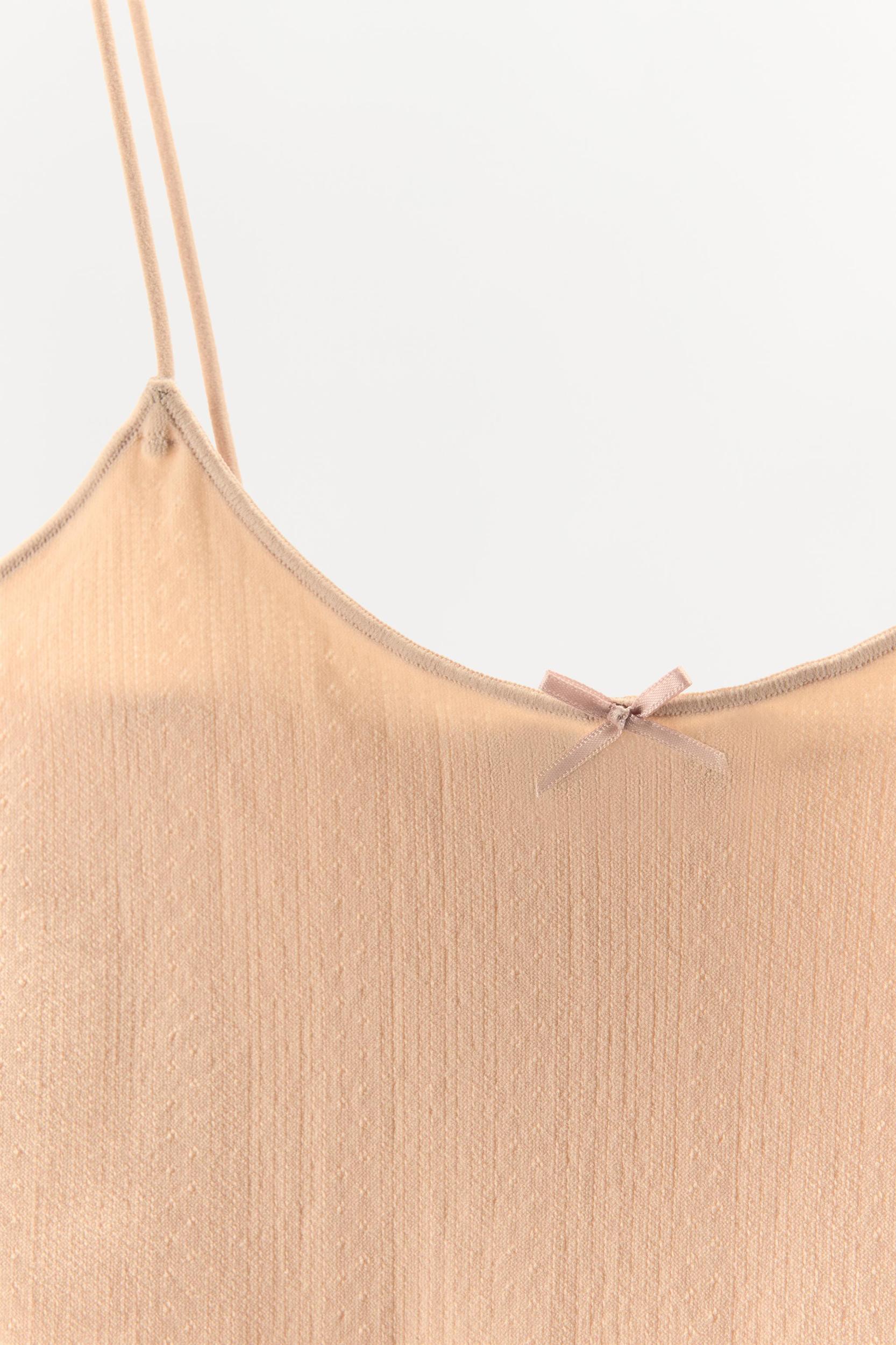 POINTELLE SATIN BOW TANK TOP Product Image