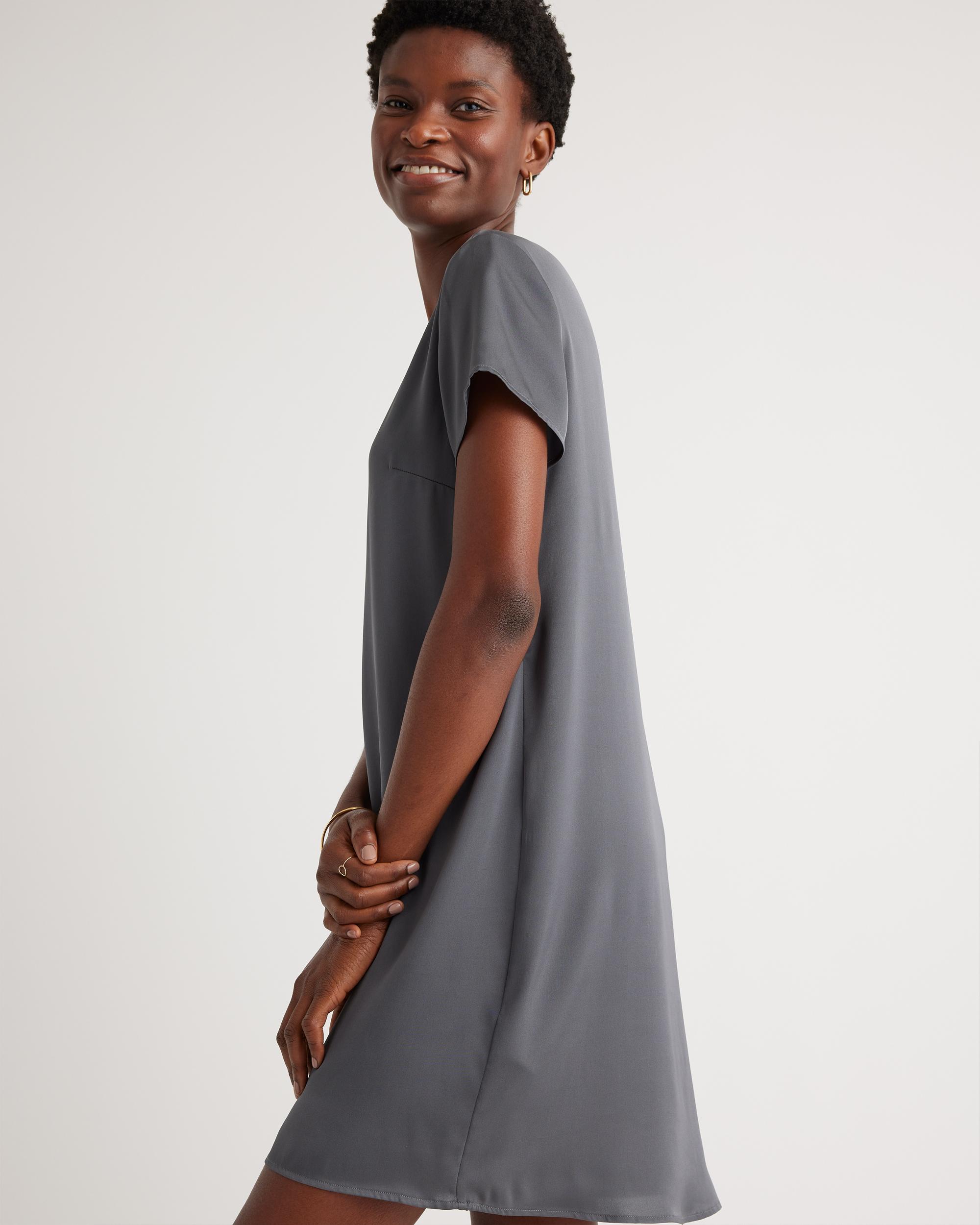 Quince | Women's Washable Stretch Silk T-Shirt Dress Size XL Product Image