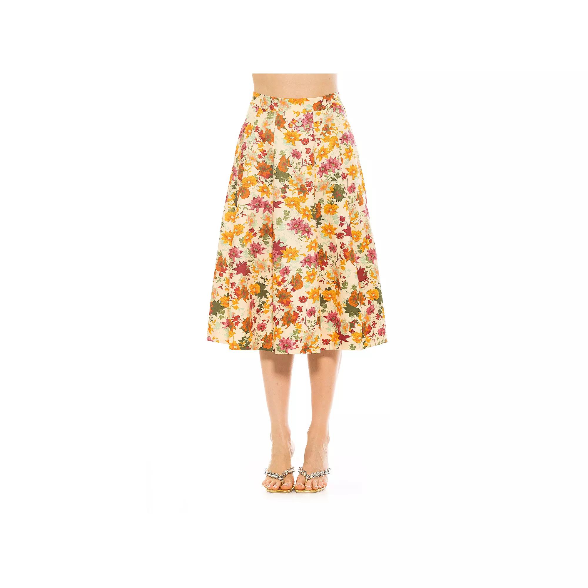 Women's ALEXIA ADMOR Illia Pleated Midi Skirt,  Product Image
