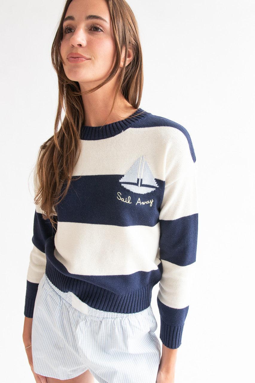 Sail Away Striped Sweater Product Image