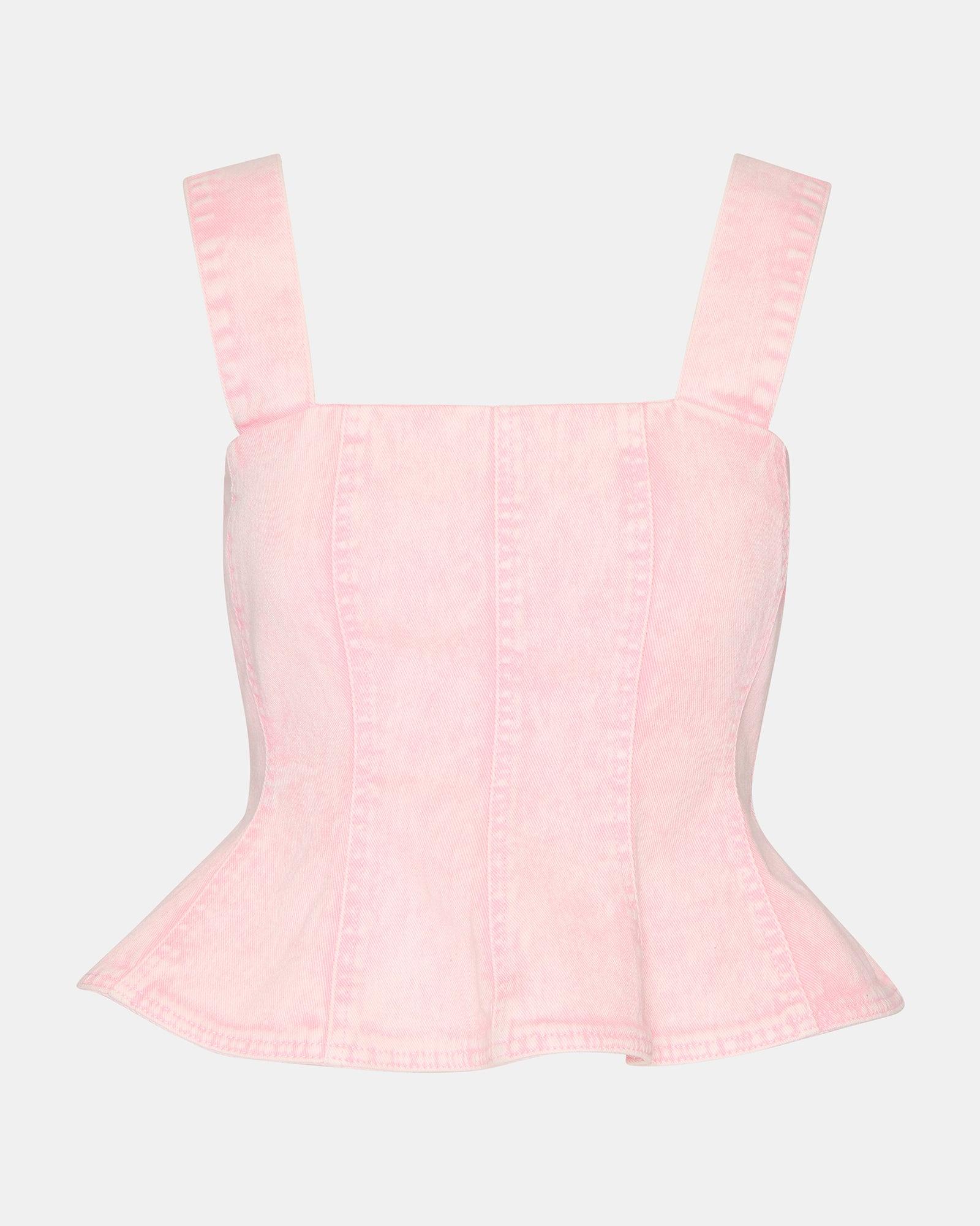 PENELOPI DENIM TOP PINK Female Product Image