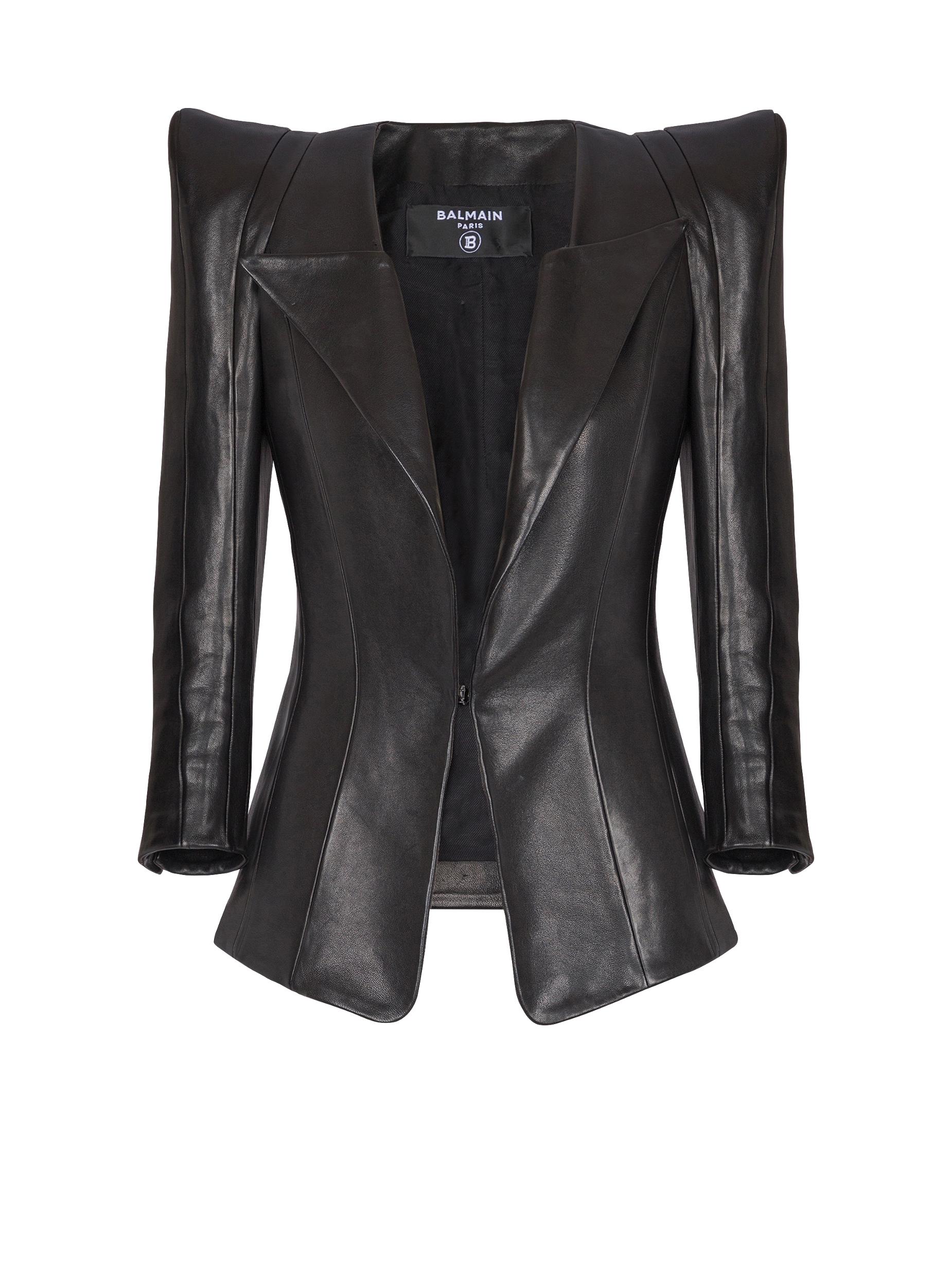 Fitted lambskin jacket Product Image