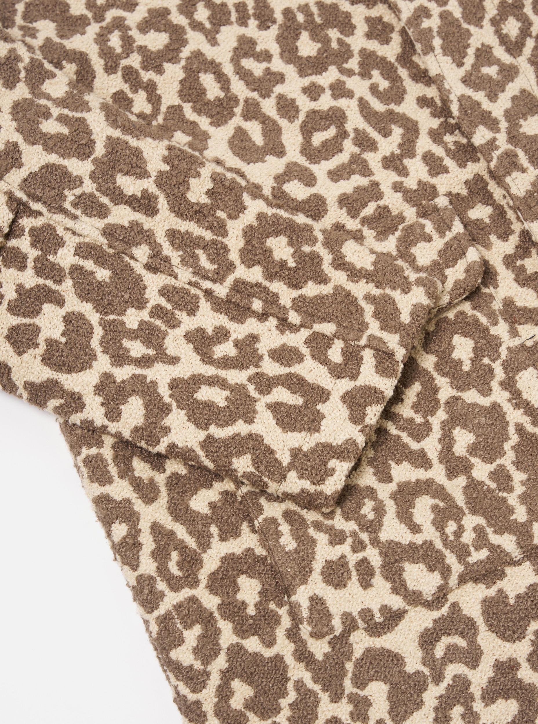 Universal Works Account Coat in Natural Crazy Leopard Product Image