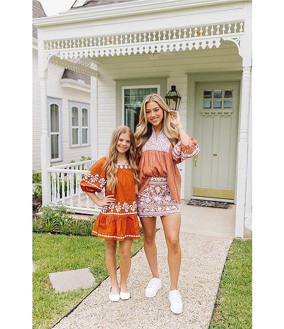 J.Marie Kennedy Floral Embroidered High Rise A-Line Mini Skirt Product Image