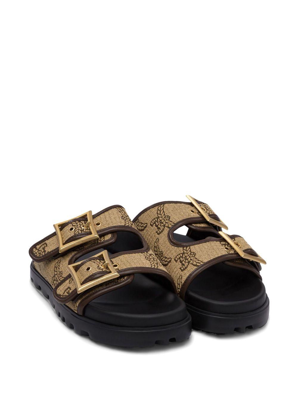 monogram-pattern slides Product Image