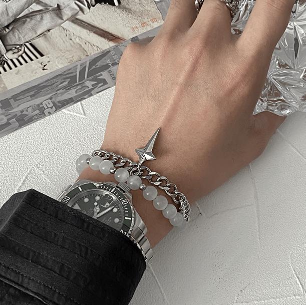 PENDANT PEARL DOUBLE LAYER BRACELET Product Image