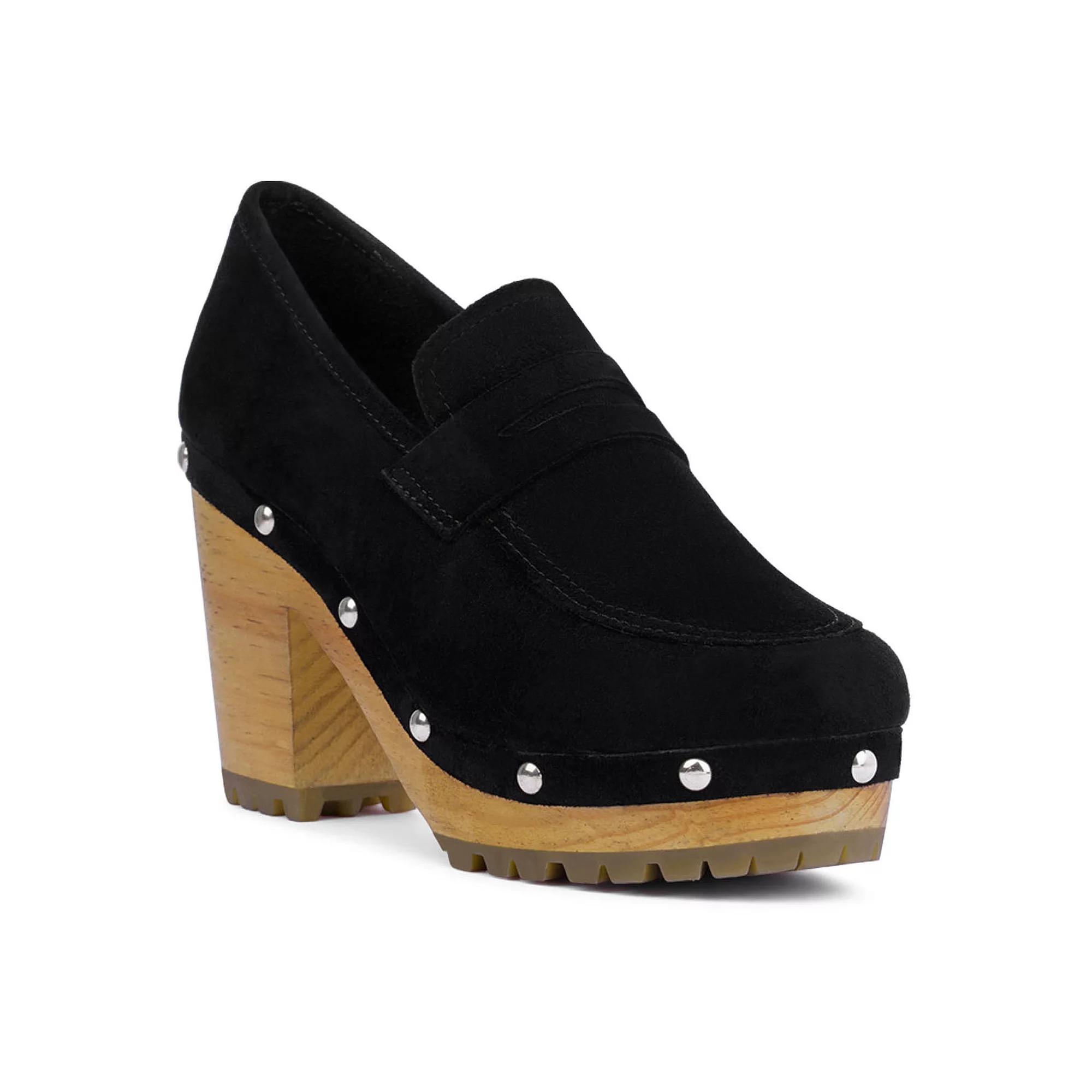 Rag & Co Osage Women's Suede Heeled Clogs,  Product Image